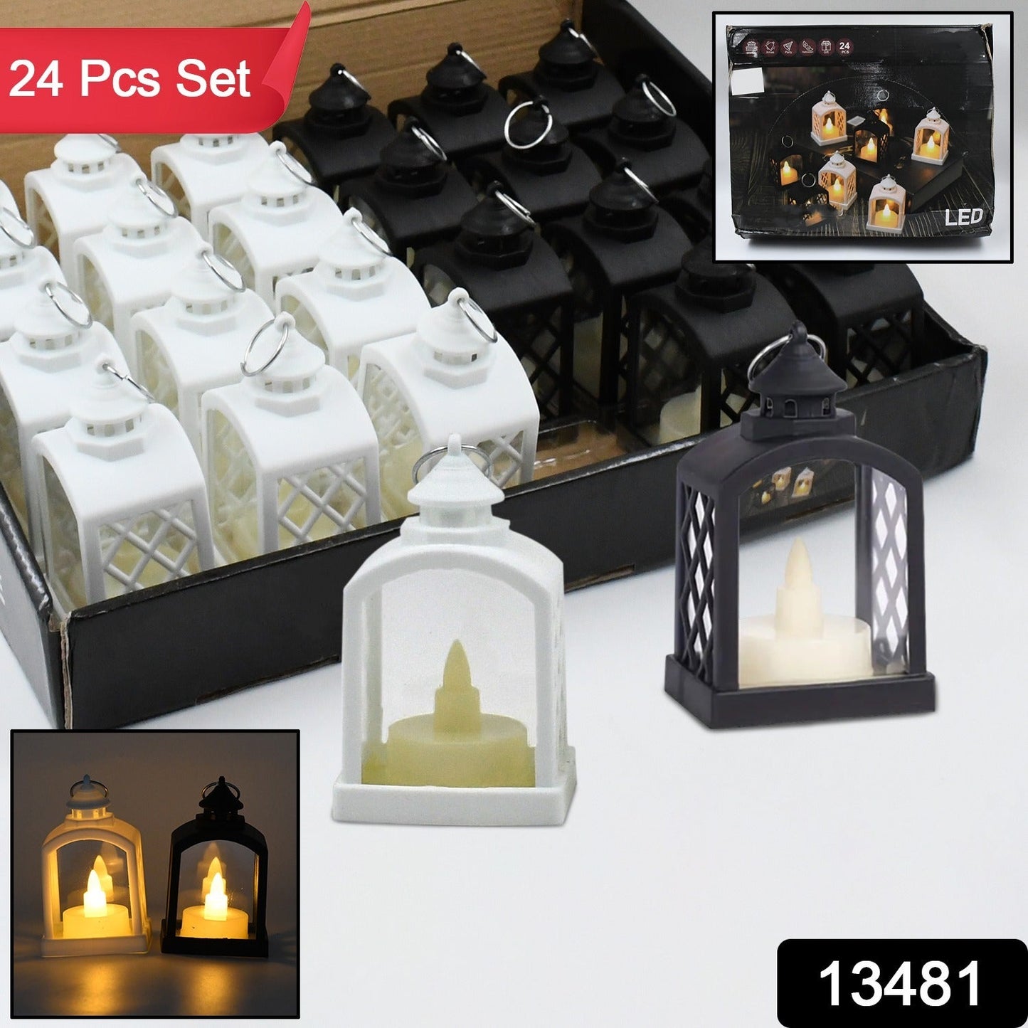 Smokeless Led Light Lantern Lamp (24 Pcs Set) - Springkart 