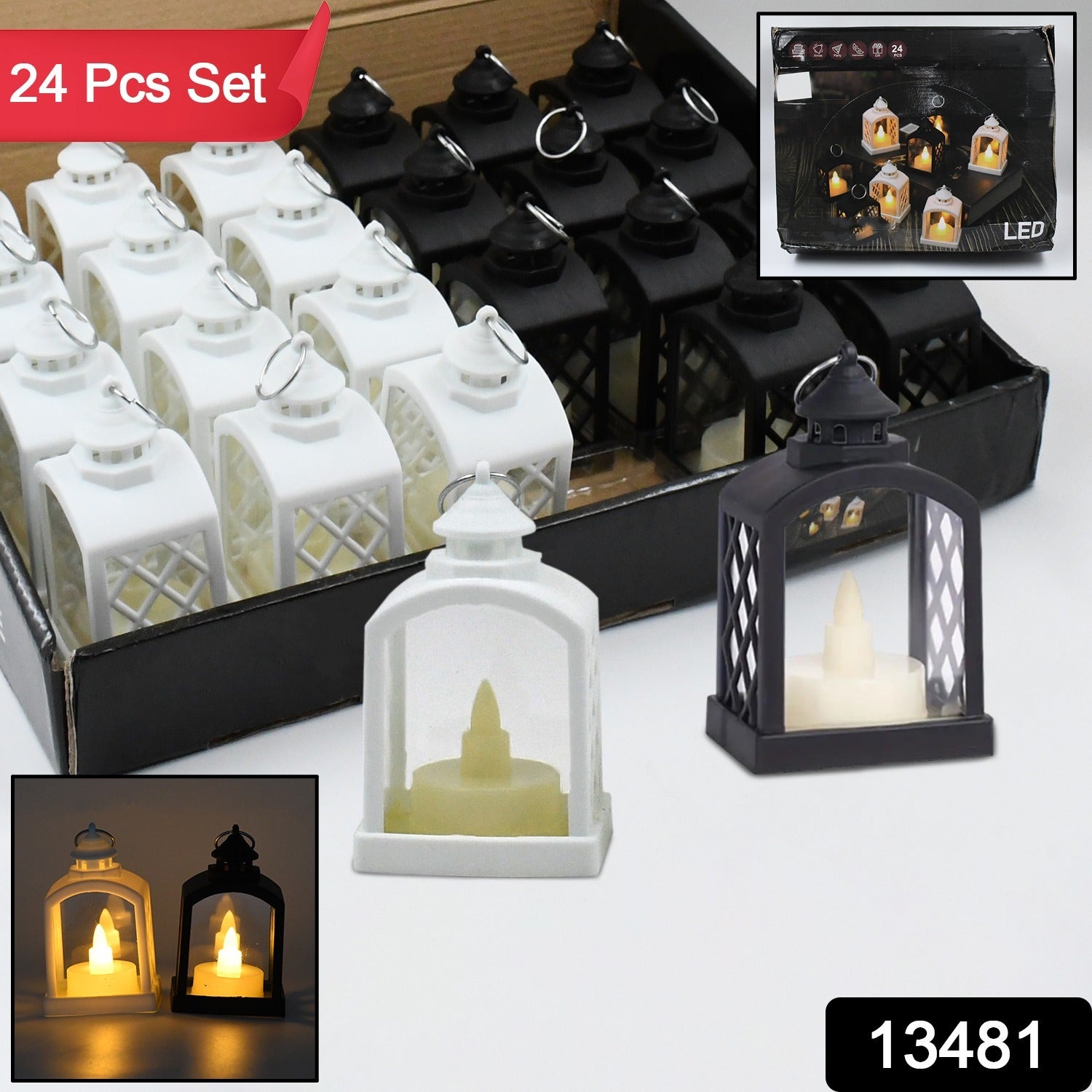 Smokeless Led Light Lantern Lamp (24 Pcs Set) - Springkart 