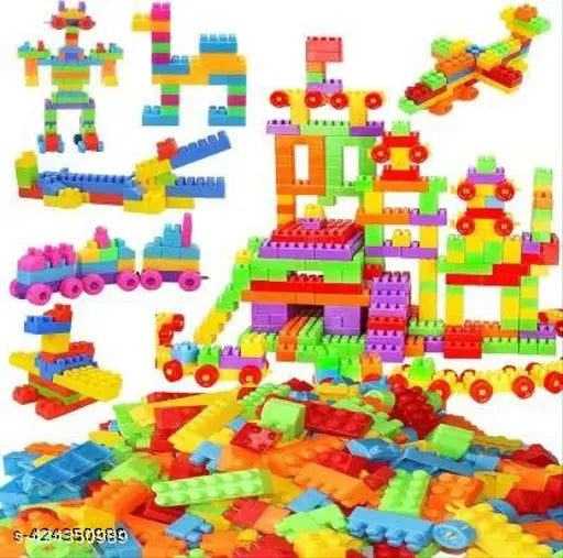 60 Pcs Colorful Plastic Smart Puzzle Intelligent Building Blocks Toy Set for Kids