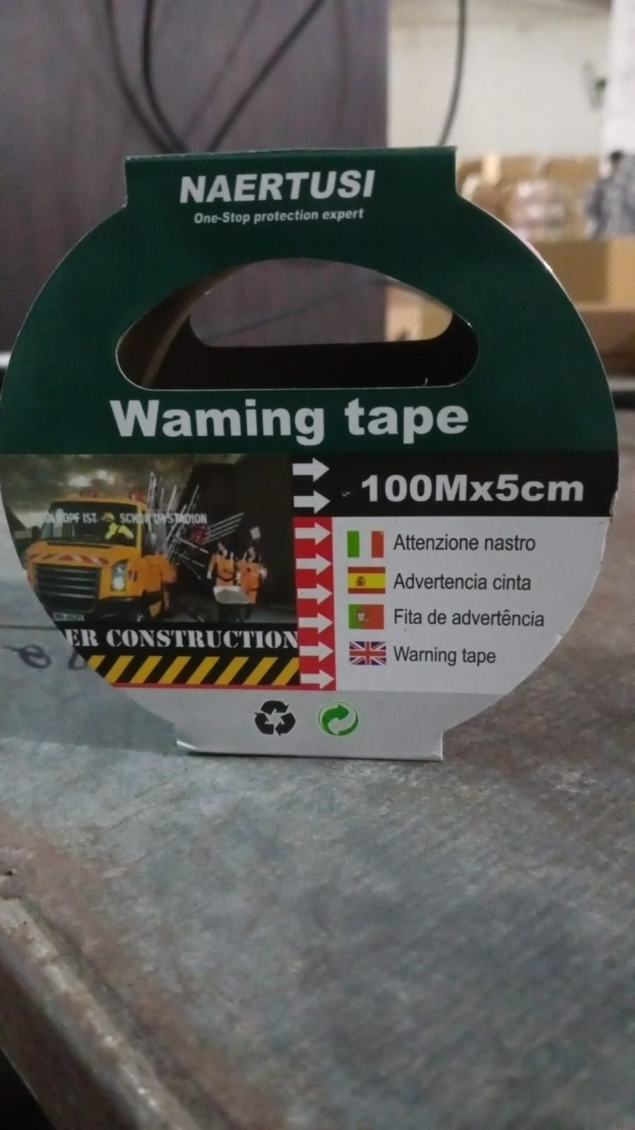 Safety Warning Tape, Construction Barrier Tape Non-Adhesive (100Mx5CM) - Springkart 