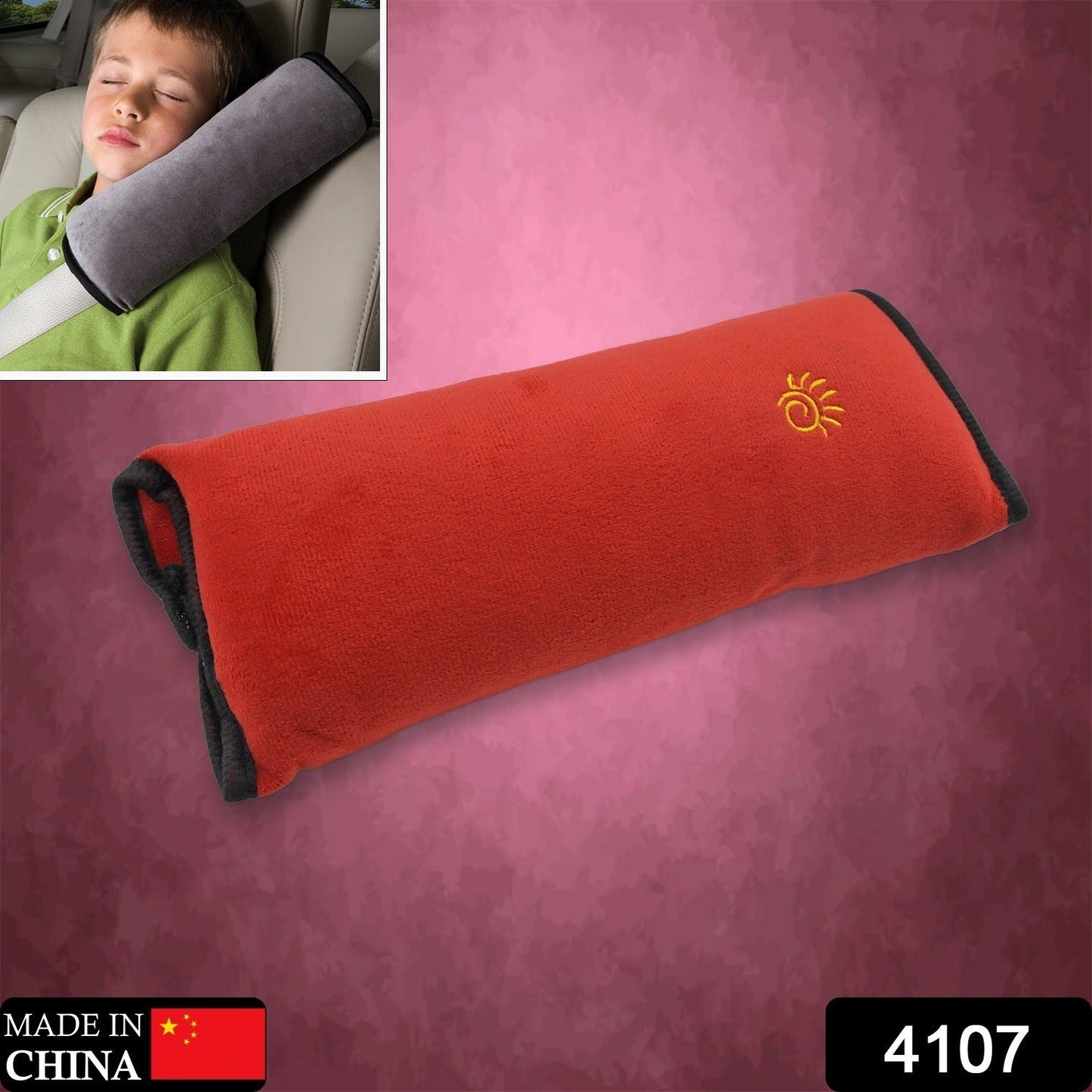 Child Safety Belt Cushion Universal Car Seat Belt Cushion Adjustable Support for Neck and Shoulder in Car when Sleeping for Children and Adults (1 Pc) - Springkart 