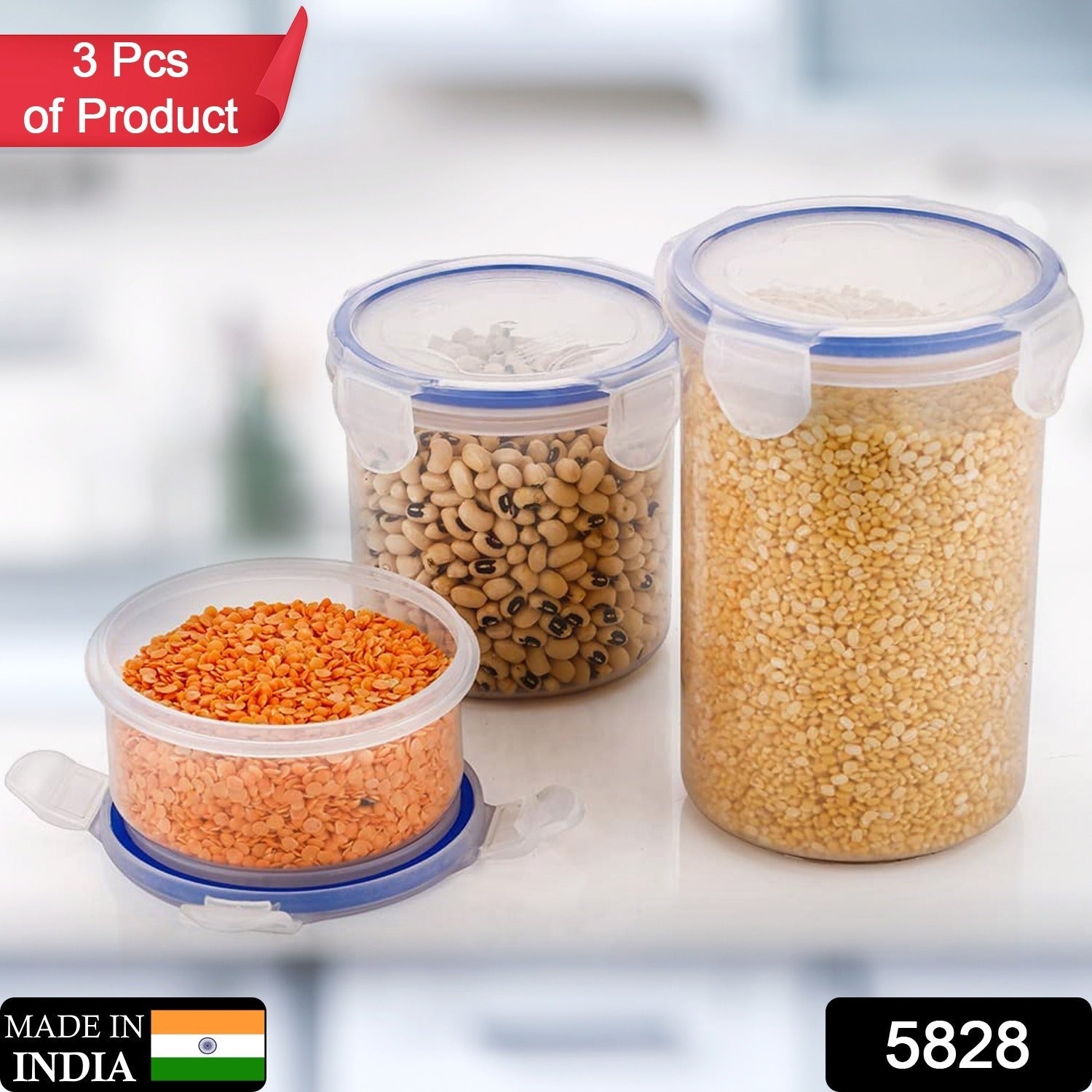 Leakproof & Airtight: 3 Pc Round Food Storage Set (500ml-1500ml) - Springkart 