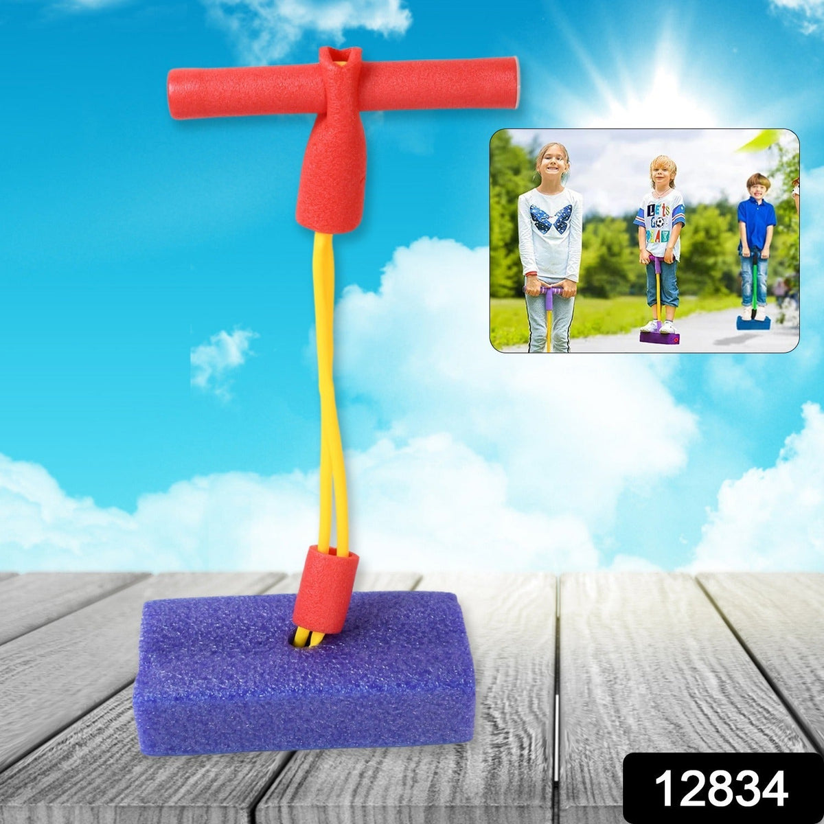 Creative Fitness Jumper for Kids by New Bounce | Safe, Bouncy Toy for Toddlers | Fun Foam Hopper for Children | Squeaks with Each Hop | Great Gift for Girls and Boys (1 Pc) - Springkart 