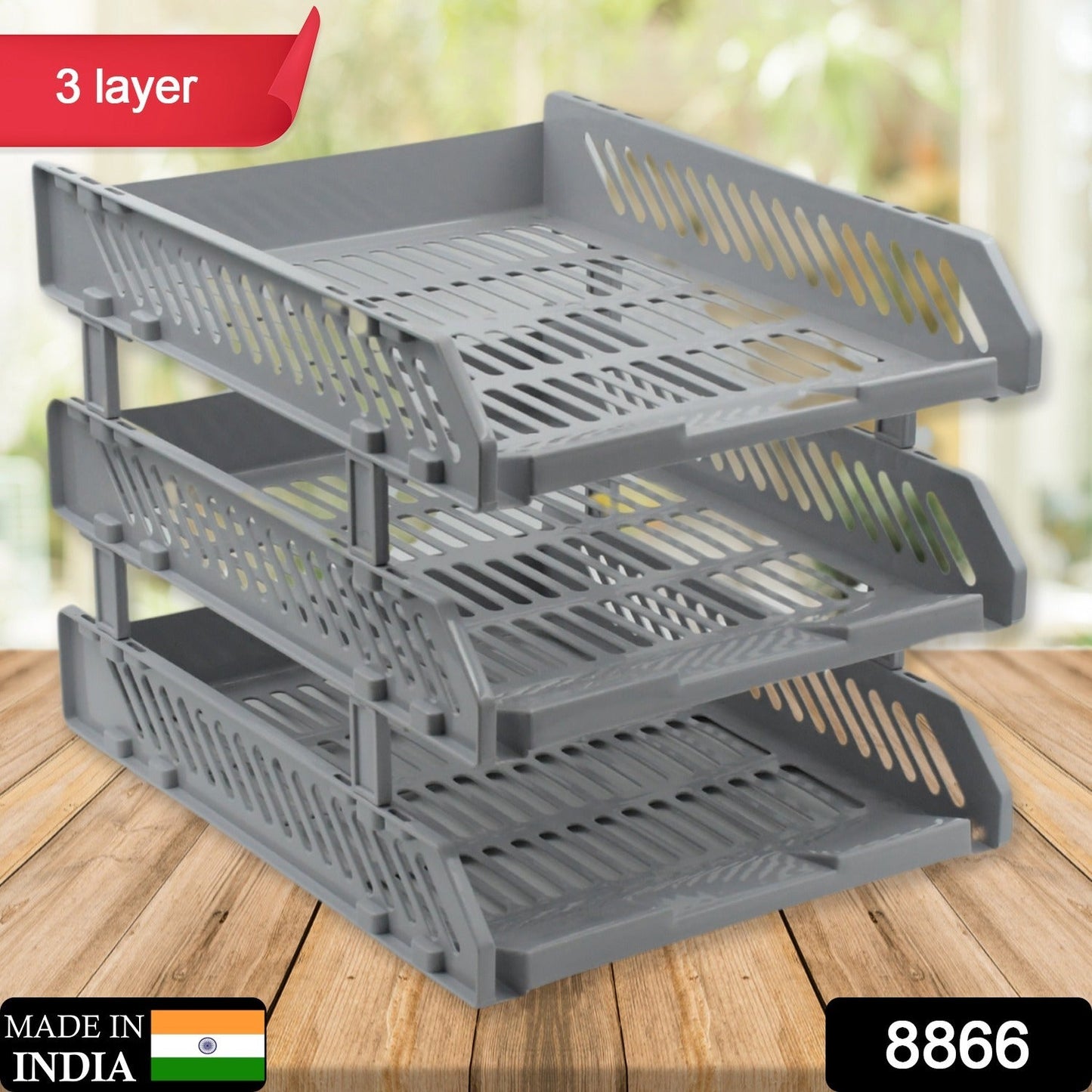 Multifunctional File Rack with Drawers: Desktop Storage for Office Supplies (4/3 Layers) - Springkart 
