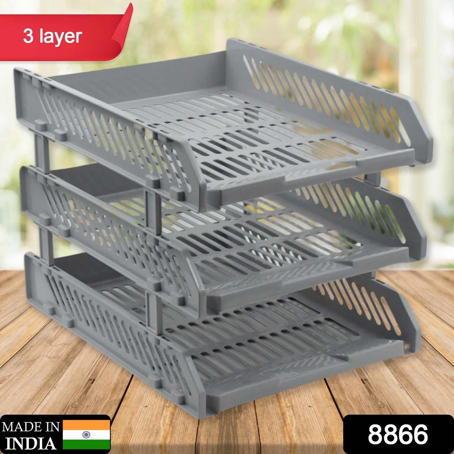 Multifunctional File Rack with Drawers: Desktop Storage for Office Supplies (4/3 Layers) - Springkart 