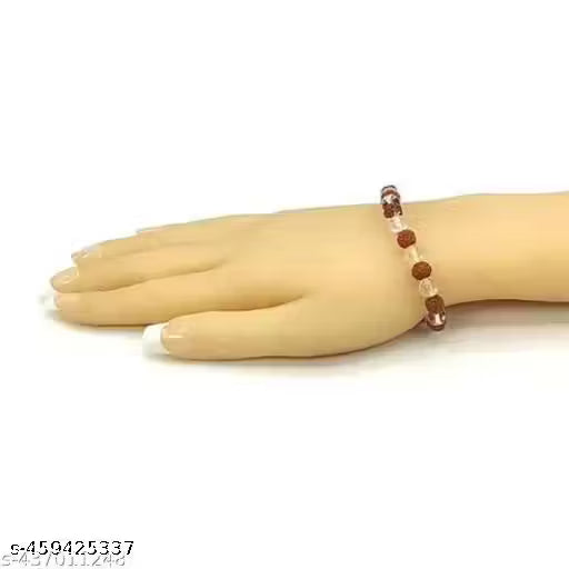 Natural Rudraksha Crystal Bracelet for Men Women - Reiki Healing Crystal Vastu Feng Shui for Men Women