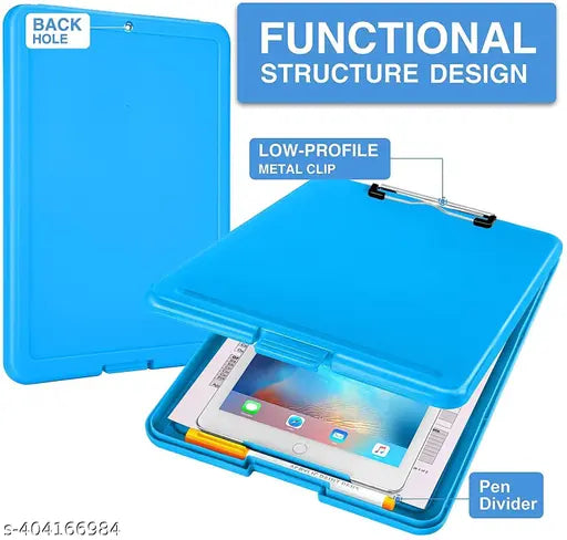 kavid Professional Pad/Clipboard with Paper Holder Storage Conference Plastic Folder Clipboard, Ideal for Students, Teachers, Jobsite, Industrial, Office (multicolor)