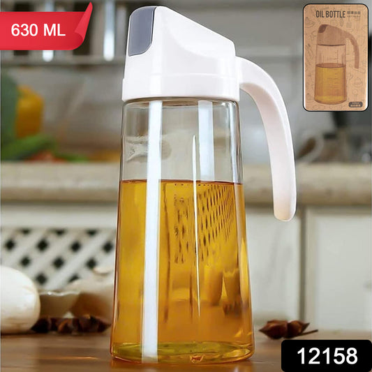 Kitchen Glass Oil Bottle Dispenser Automatic Opening Closing Home Bottles For Oil And Vinegar Honey Olive Oil Container (630ml) - Springkart 