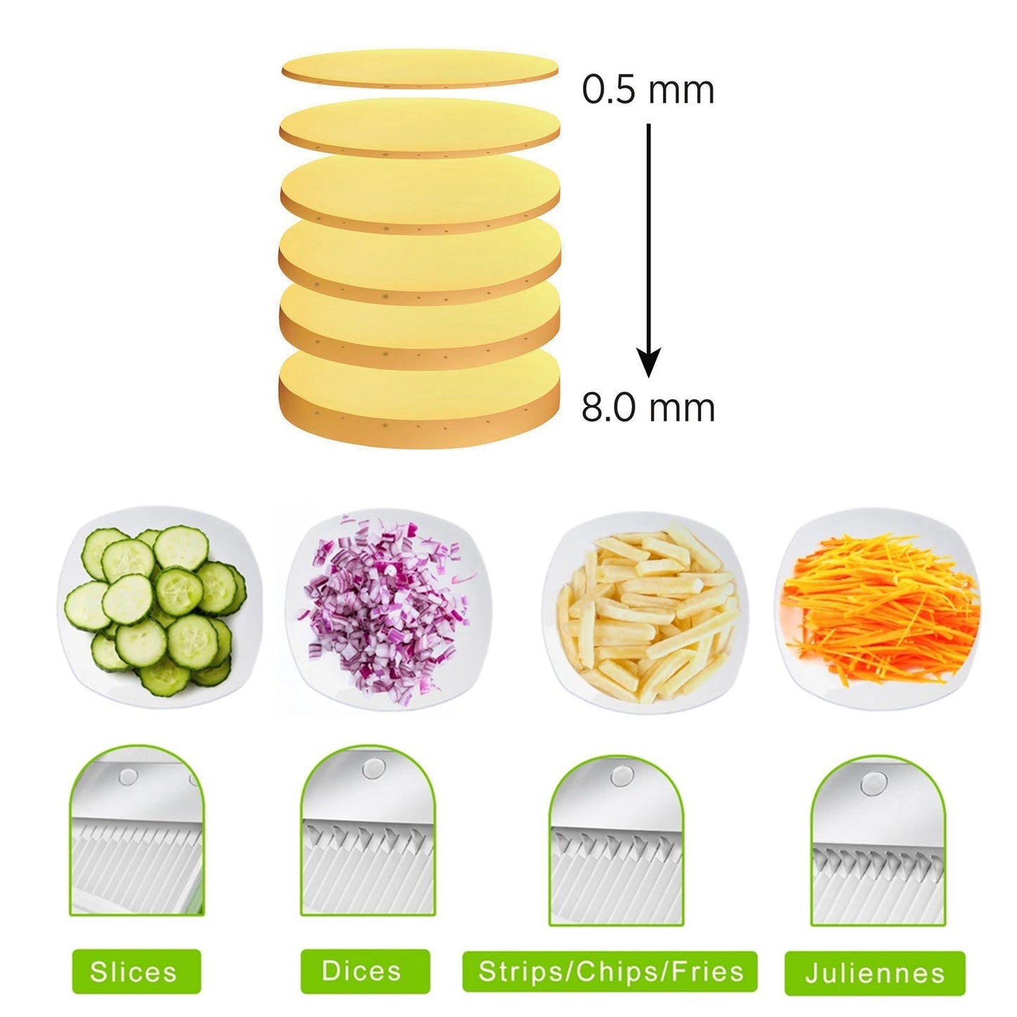 Multi functional Time Saving Adjustable Hand Press Vegetables Chopper - Springkart 