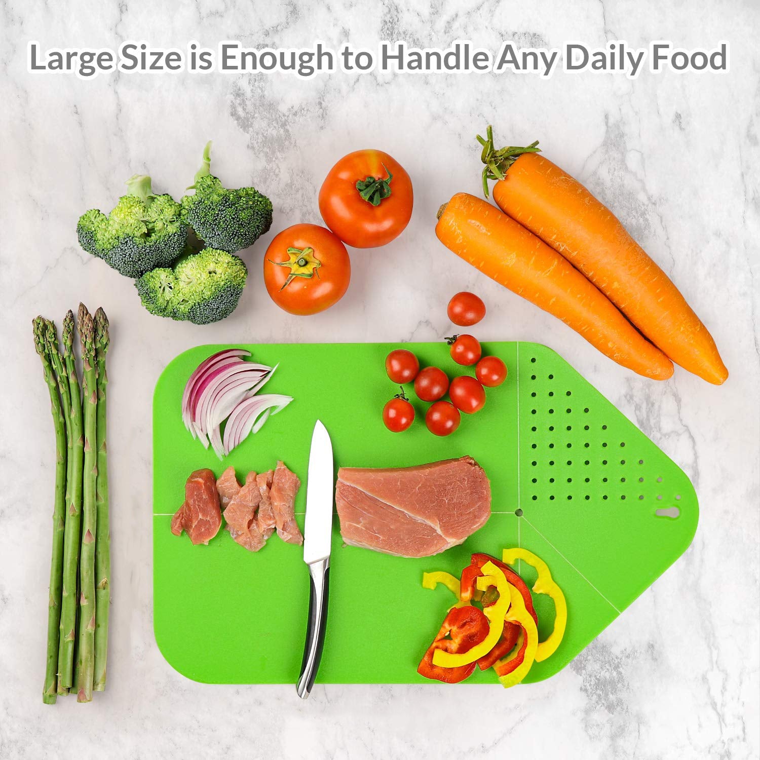 Multi Chopping Board and stand for cutting and chopping of vegetables, fruits meats etc. including all kitchen purposes. - Springkart 