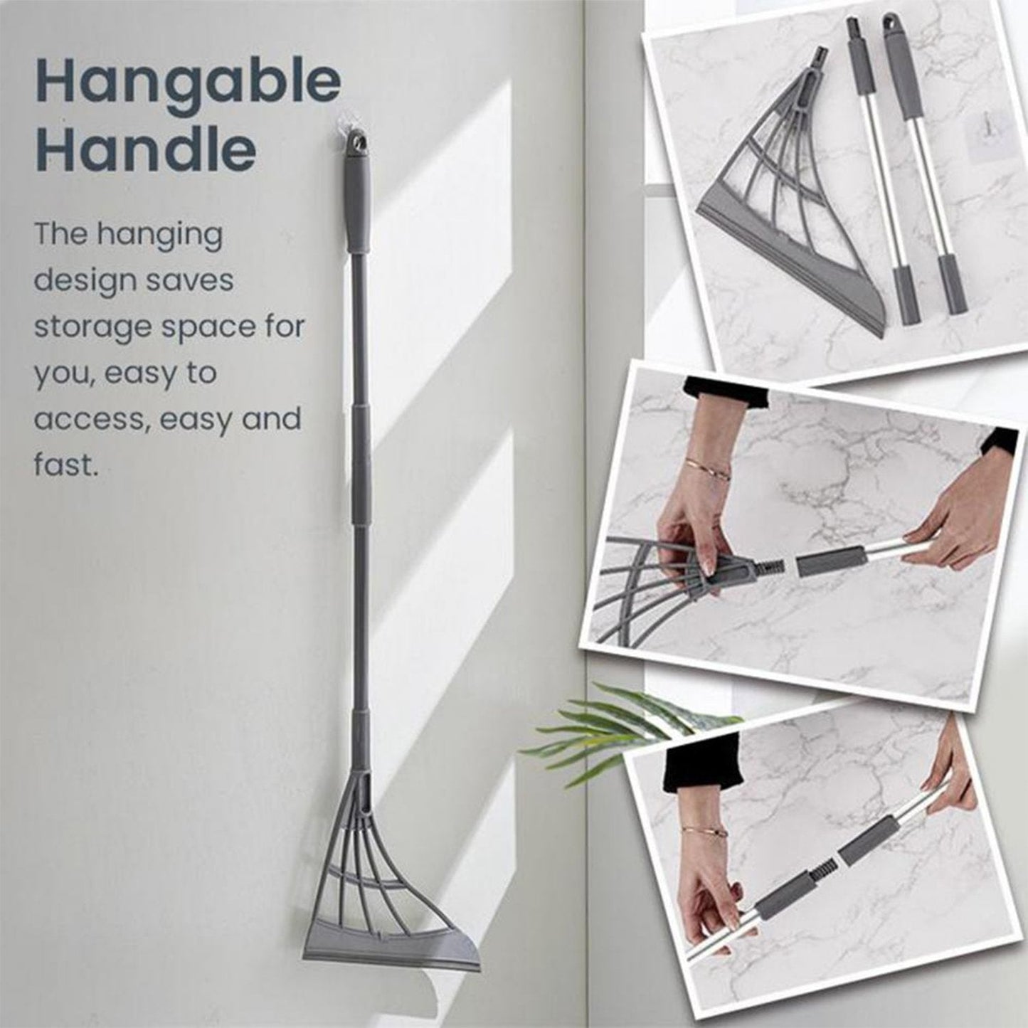 Durable Eco-Friendly Broom with Scraper - Springkart 