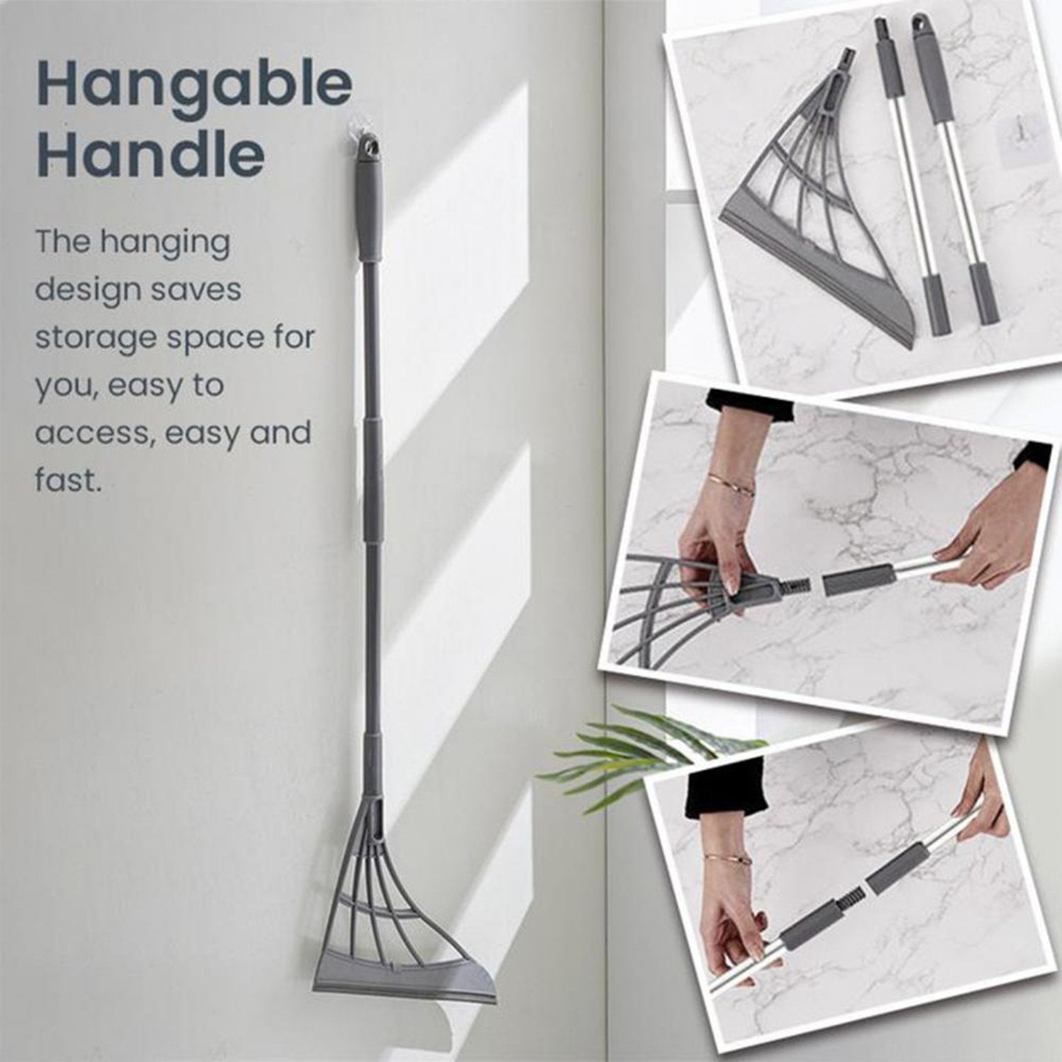 Durable Eco-Friendly Broom with Scraper - Springkart 