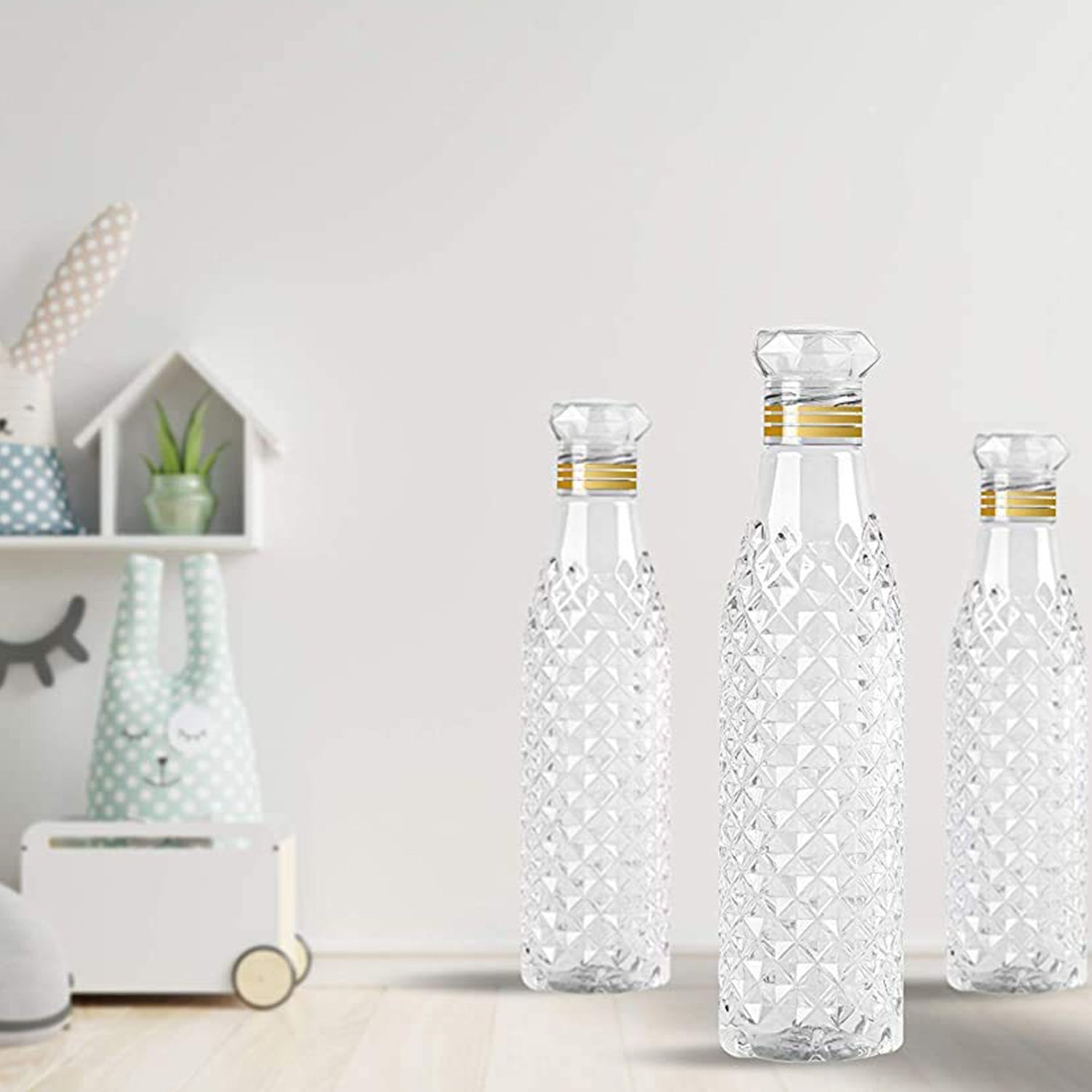 Dimond Cut Water Bottle used by kids, children’s and even adults for storing and drinking water throughout travelling to different-different places and all. - Springkart 