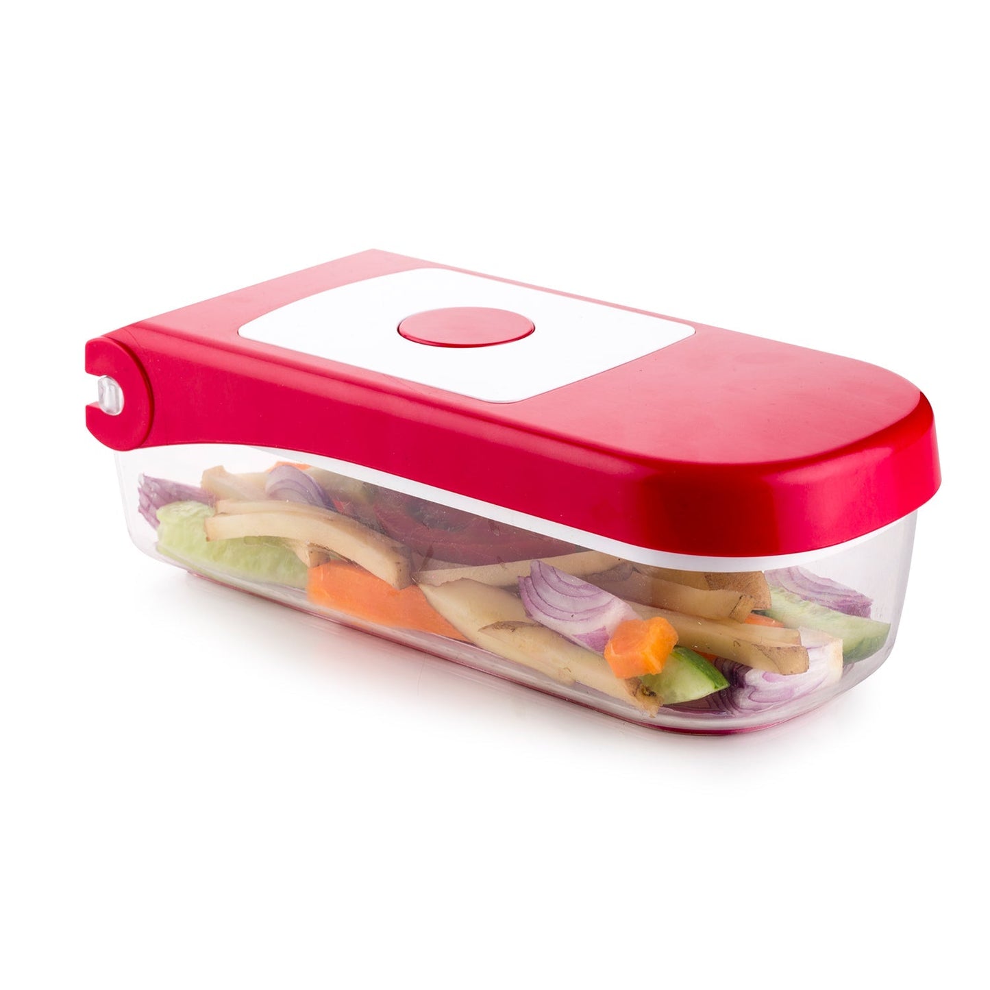 Ganesh Plastic Chopper Vegetable and Fruit Cutter, Red - Springkart 