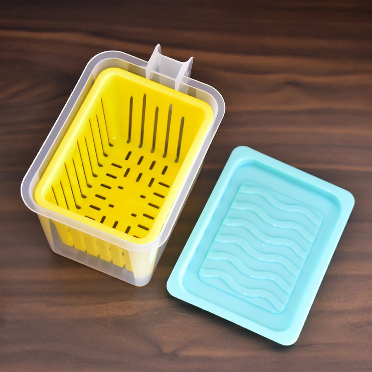 Fridge Storage Containers with Handle Plastic Storage Container for Kitchen(4 Pcs Set) - Springkart 