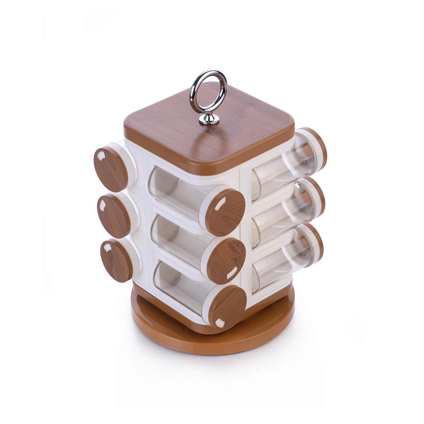 Ganesh 12-Jar Revolving Spice Rack Masala Box - Springkart 