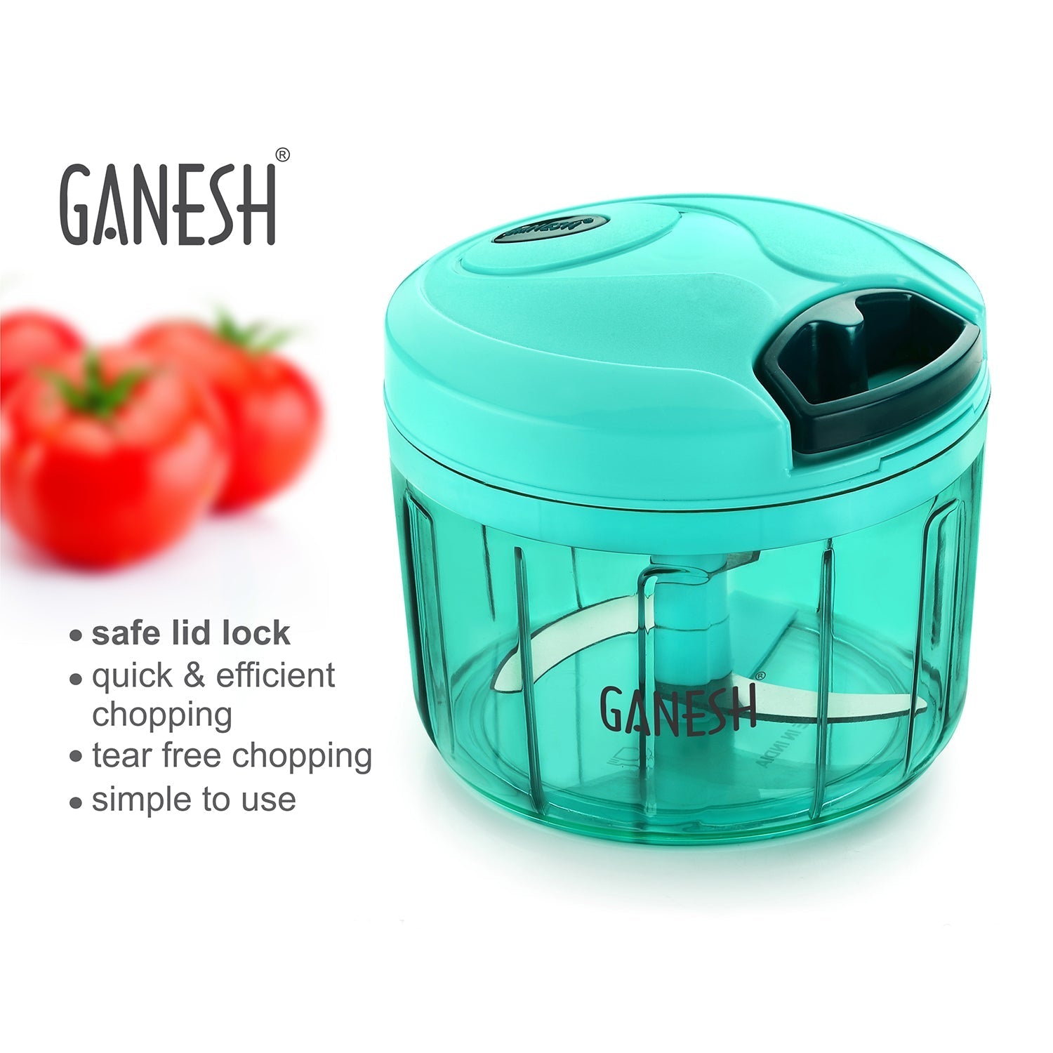 Ganesh Quick Vegetable Chopper (1 Unit Chopper)(725 Ml) - Springkart 