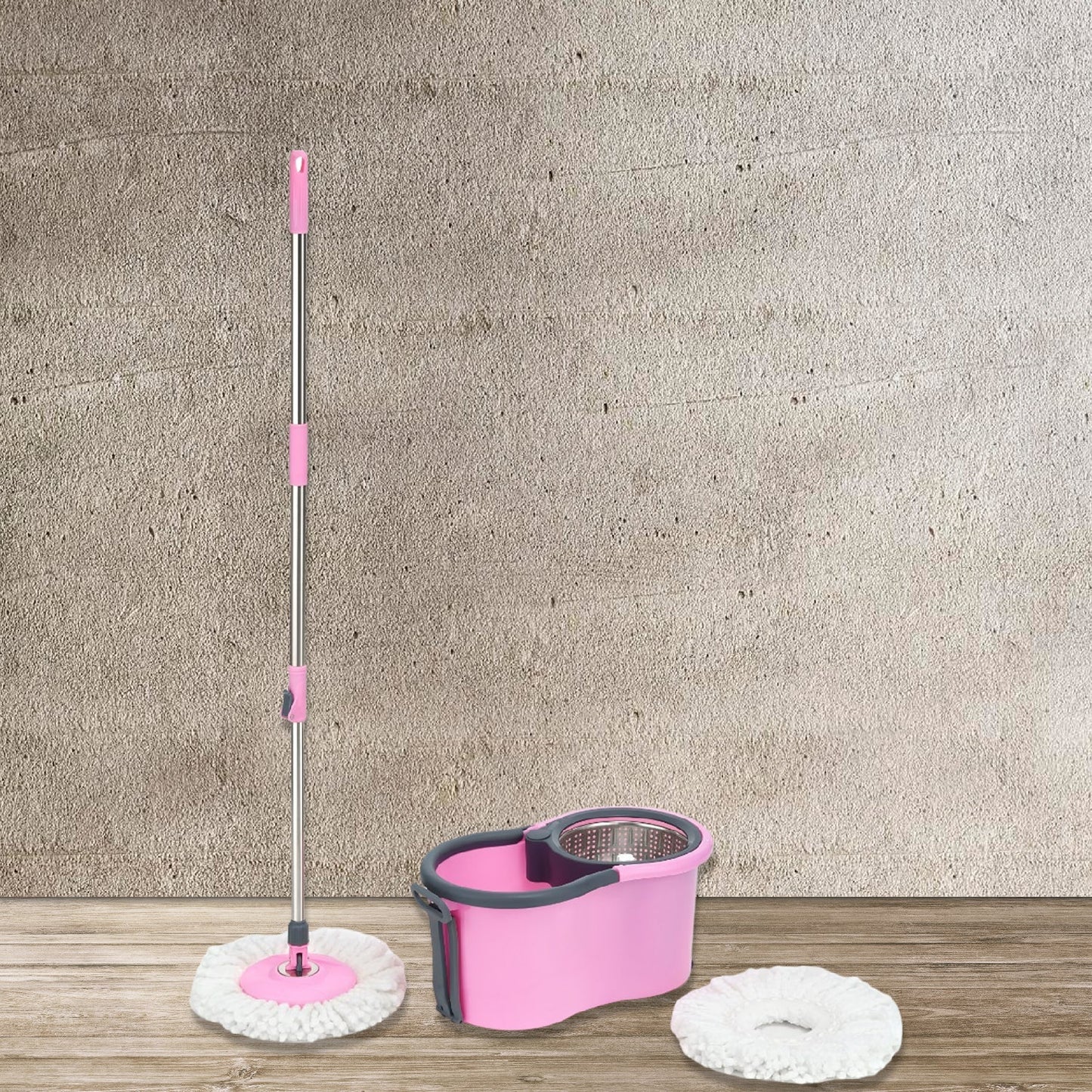 Quick Spin Mop With Steel Spin, Bucket Floor Cleaning, Easy Wheels & Big Bucket, Floor Cleaning Mop with Bucket - Springkart 