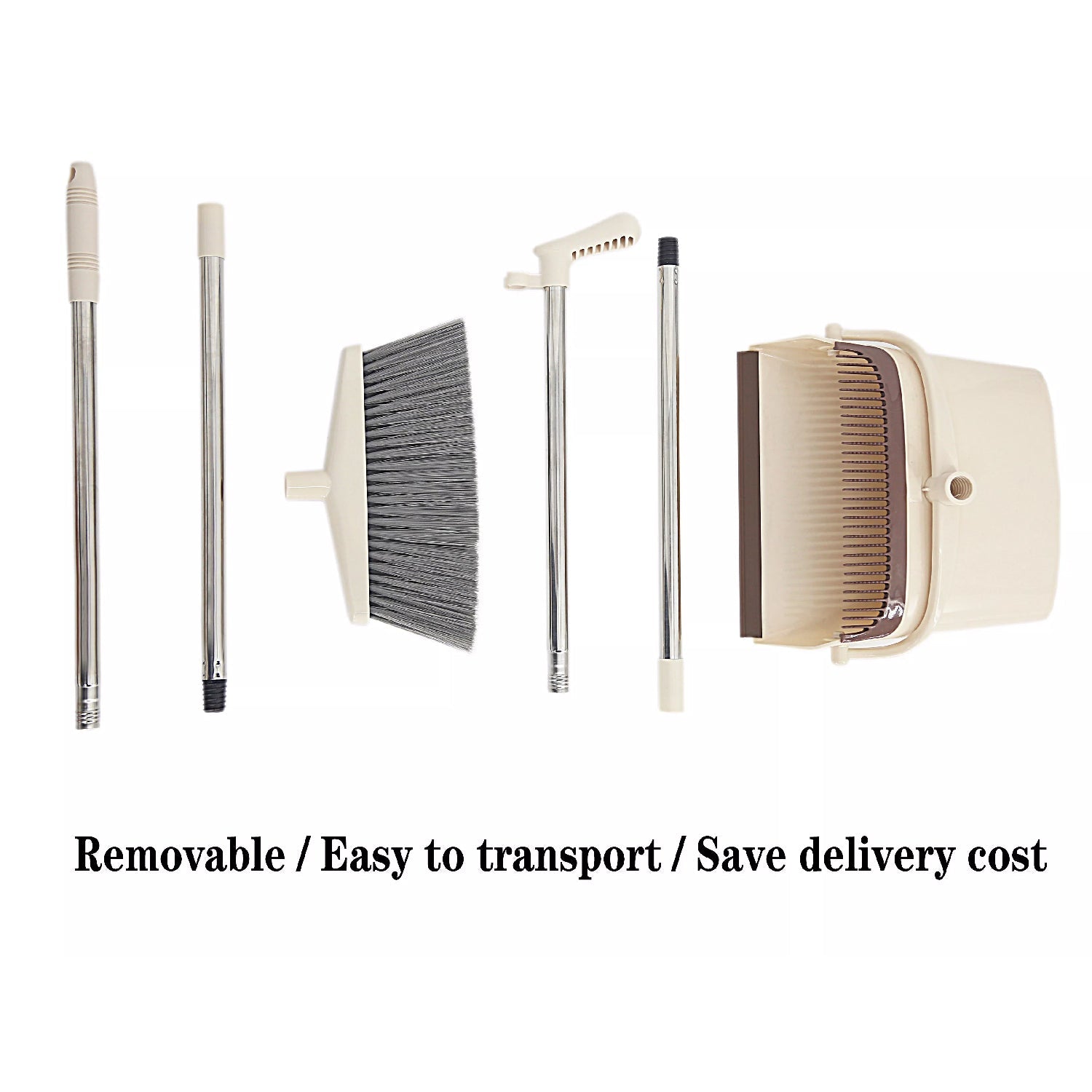 Handle Dustpan and Brush for Sweeping & Cleaning Dust Pan and Broom Handled - Springkart 