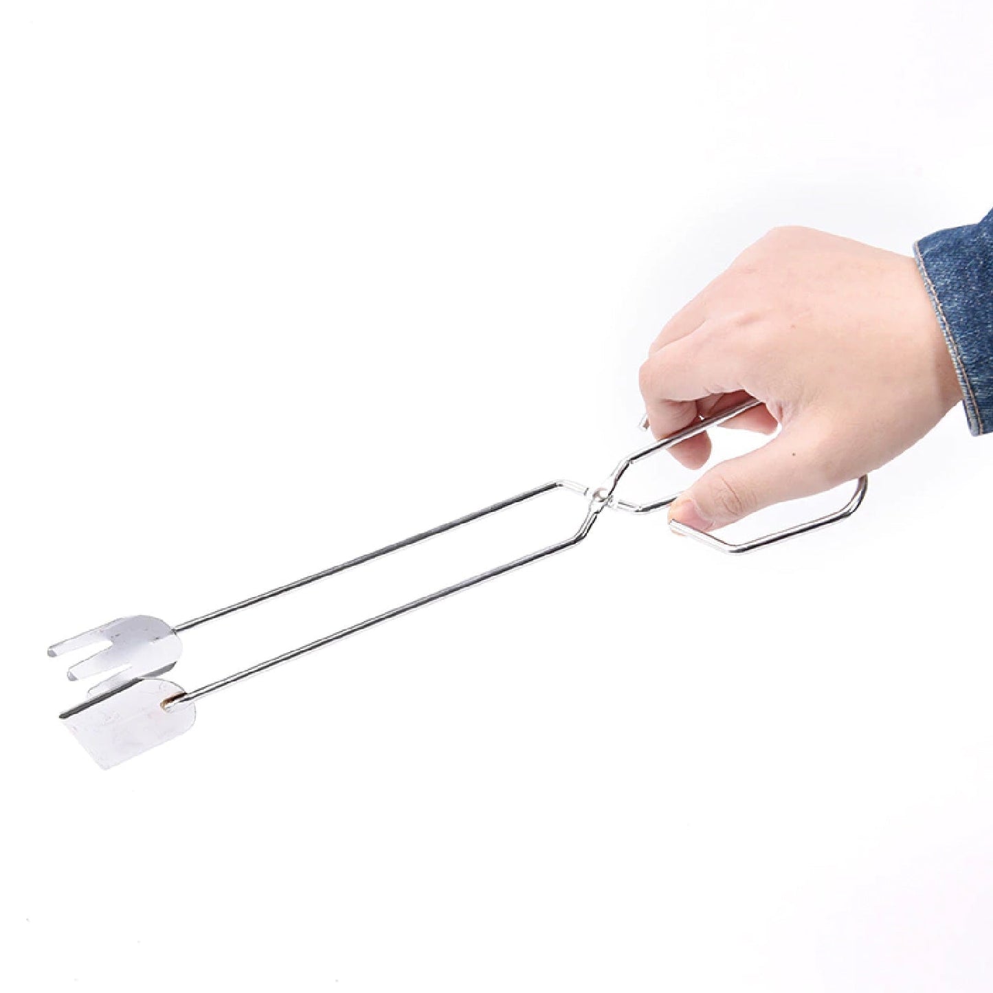 31cm MULTI FUNCTIONAL METAL BBQ CLIP TONGS CLAMP FOR GARBAGE CHARCOAL SERVING TOOLS - Springkart 