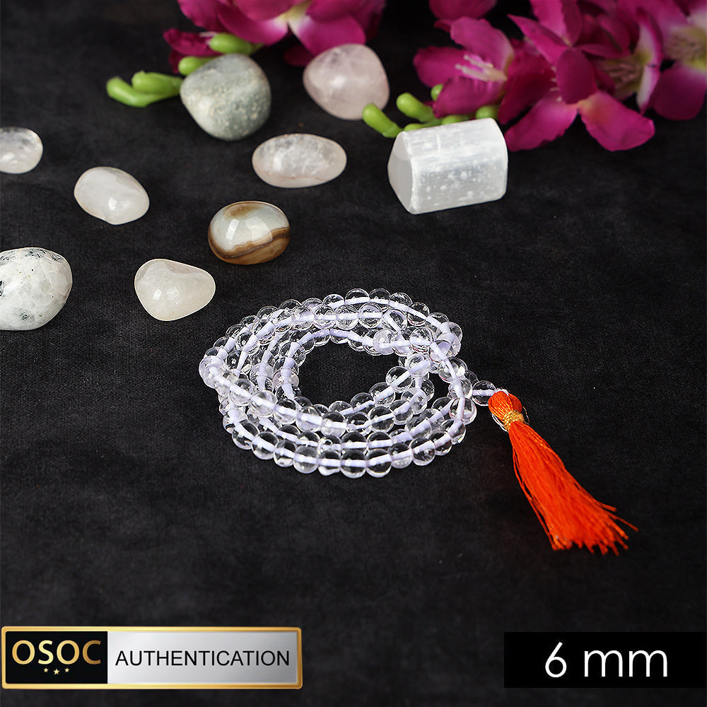 108 Beads Clear Quartz Crystal Jaap Mala