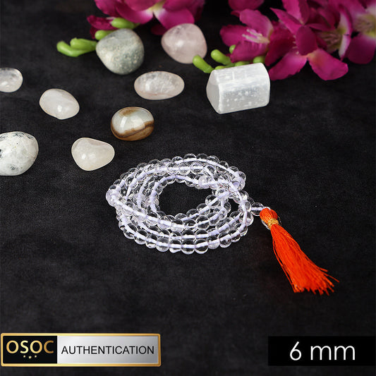 108 Beads Clear Quartz Crystal Jaap Mala