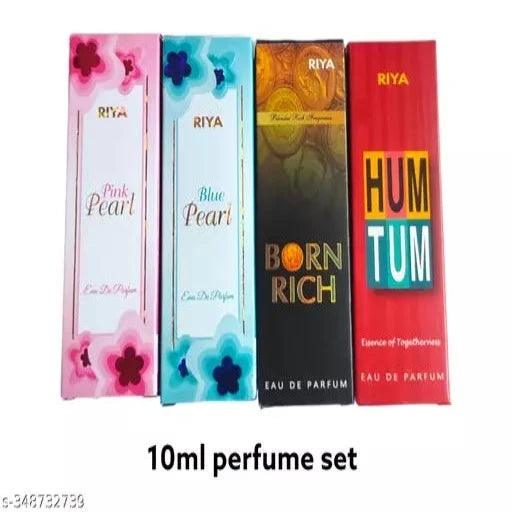 Pink Perfume ,Blue Pearl ,Born Rich ,Hum Tum Perfume Spray 10ml each set of 4 - Springkart 