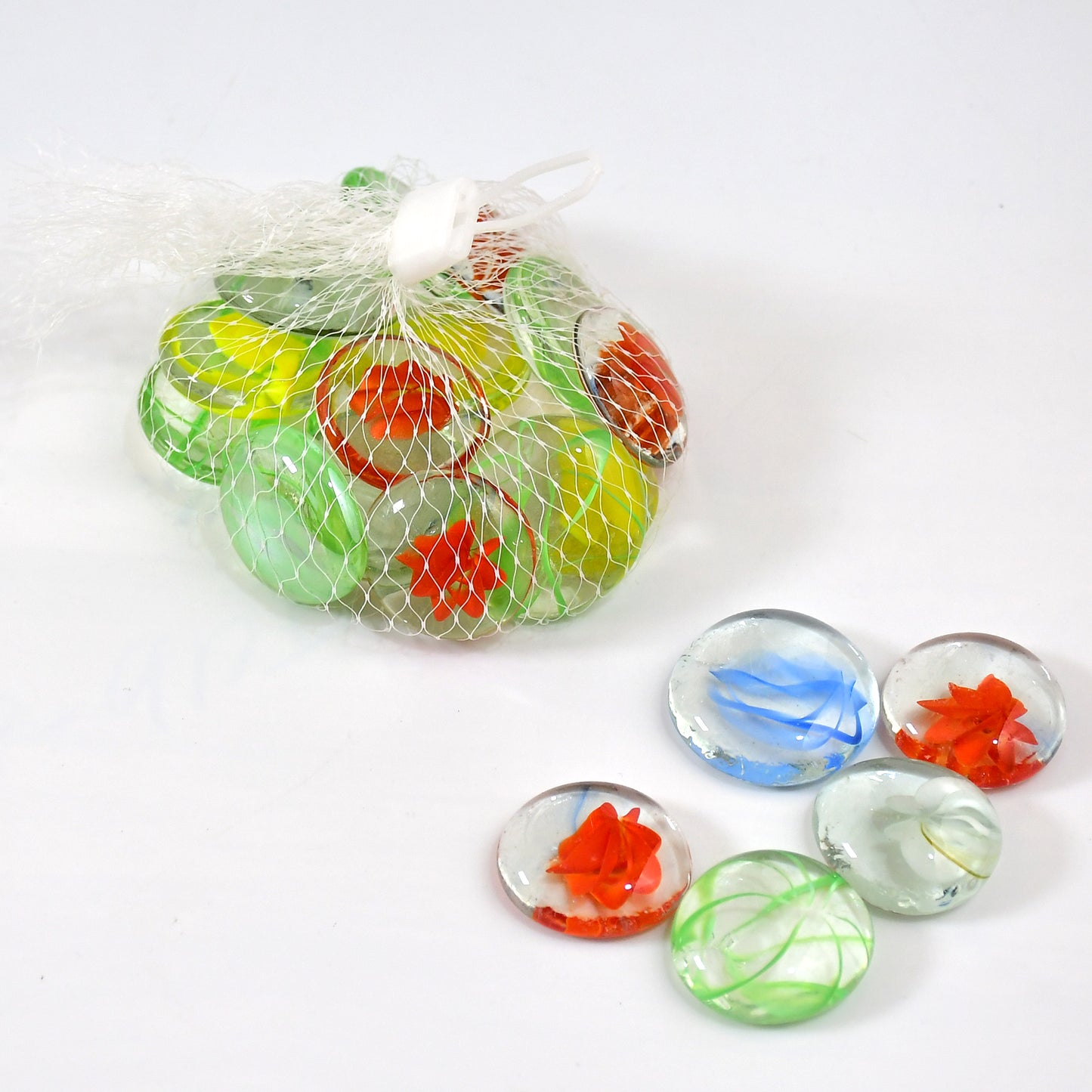 4019 Glass Gem Stone Flat Round Marbles Pebbles For Vase Fillers Attractive Pebbles For Aquarium Fish Tank. - Springkart 