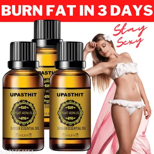 Tummy Ginger Oil, for Belly Drainage Ginger Massage Oils For Belly / Oil For Men & Women-30ml pack of 3 - Springkart 