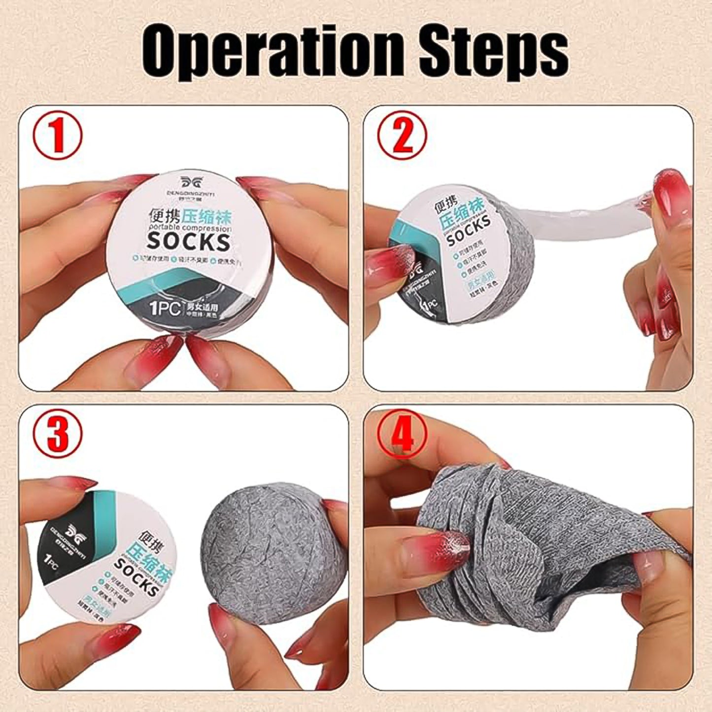 Portable Disposable Socks Outdoor Compression Travel Sock (1 Pair) - Springkart 