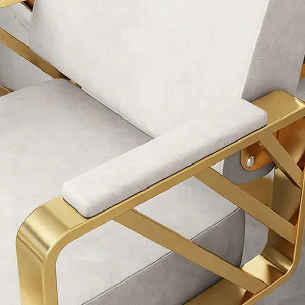Modern Regular Chair with Hydraulic Lift for Home Office Hotel Cafe Chair (1 Unit Silver & Gold) - Springkart 