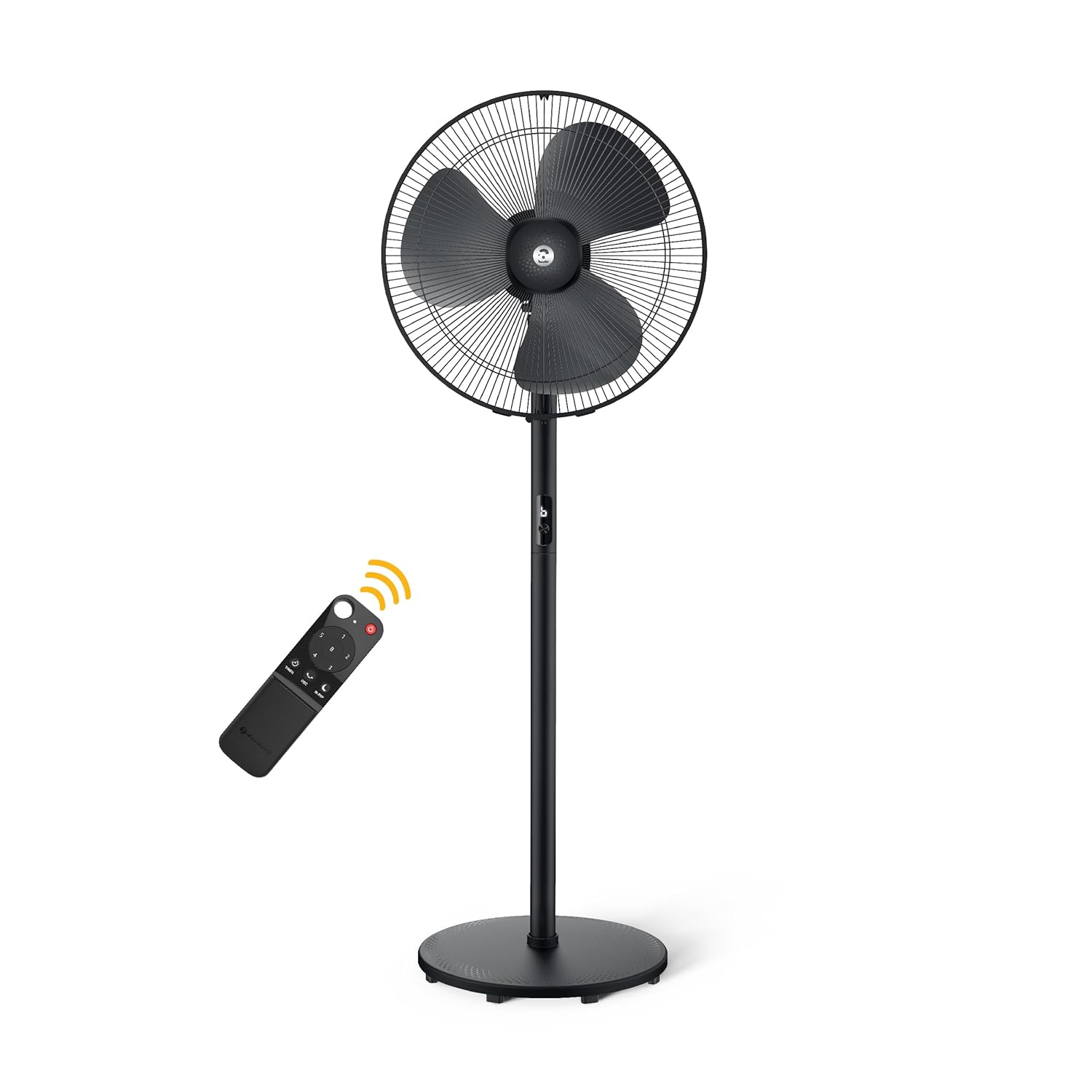 atomberg Renesa 400mm Pedestal Fan for Home | Silent BLDC Stand Fan | LED Display | 6 Speeds | Remote with Oscillation, Timer, Sleep | 2 Year Warranty (Midnight Black)