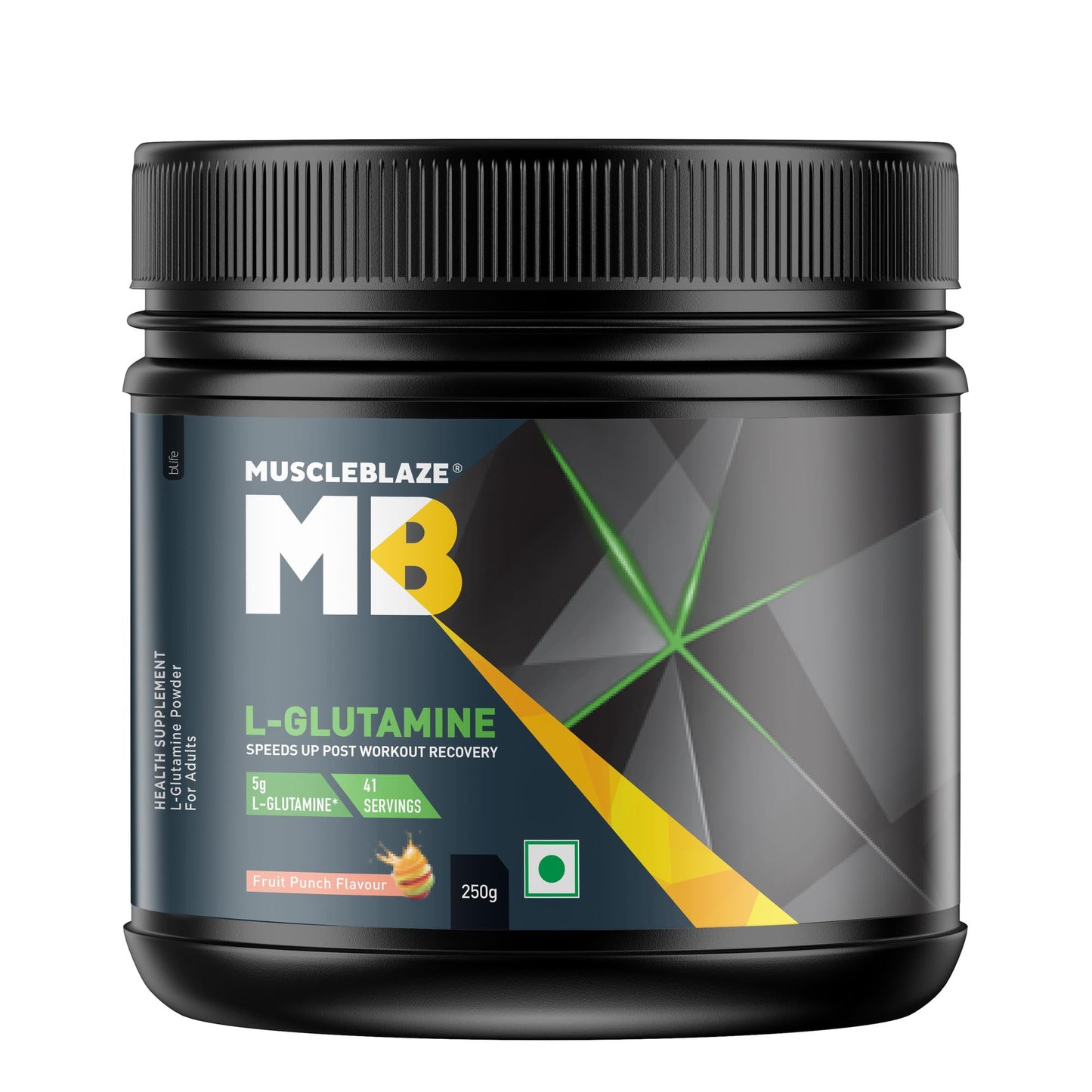 MuscleBlaze L-Glutamine (Unflavoured, 250g, 50 Servings) | Post Workout Recovery | 5g Glutamine