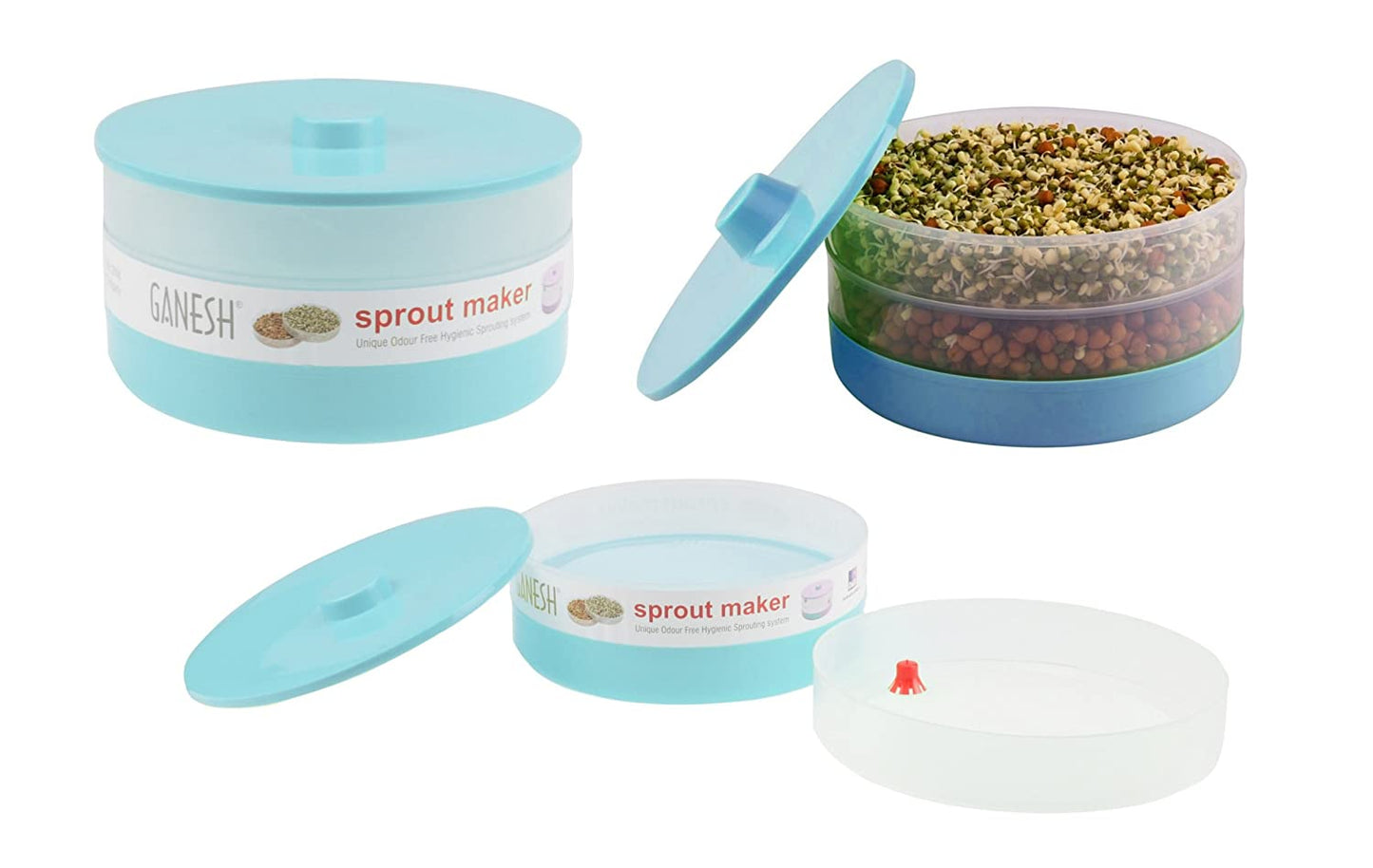 Ganesh Sprout Maker Bean Bowl (1800 Ml) - Springkart 