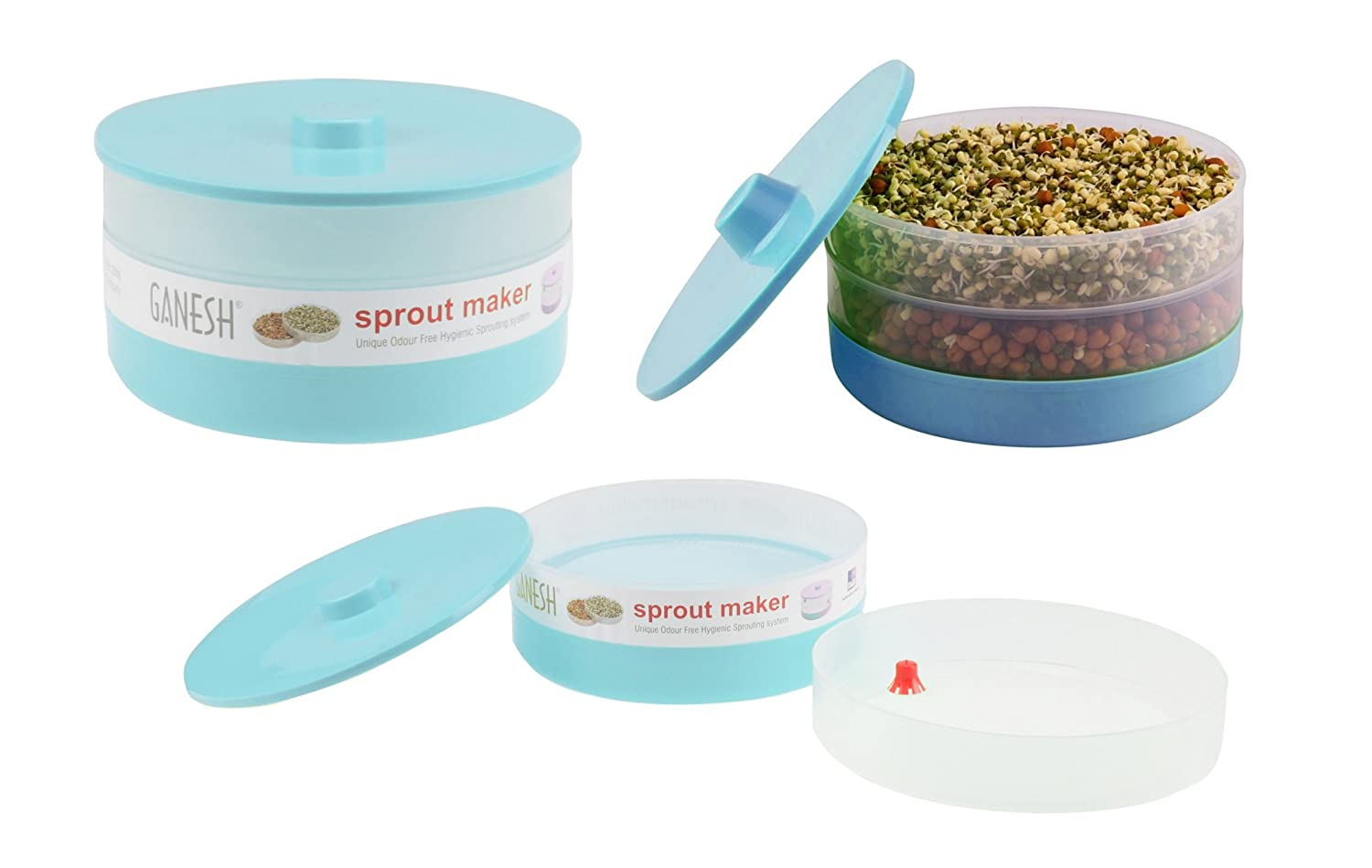 Ganesh Sprout Maker Bean Bowl (1800 Ml) - Springkart 
