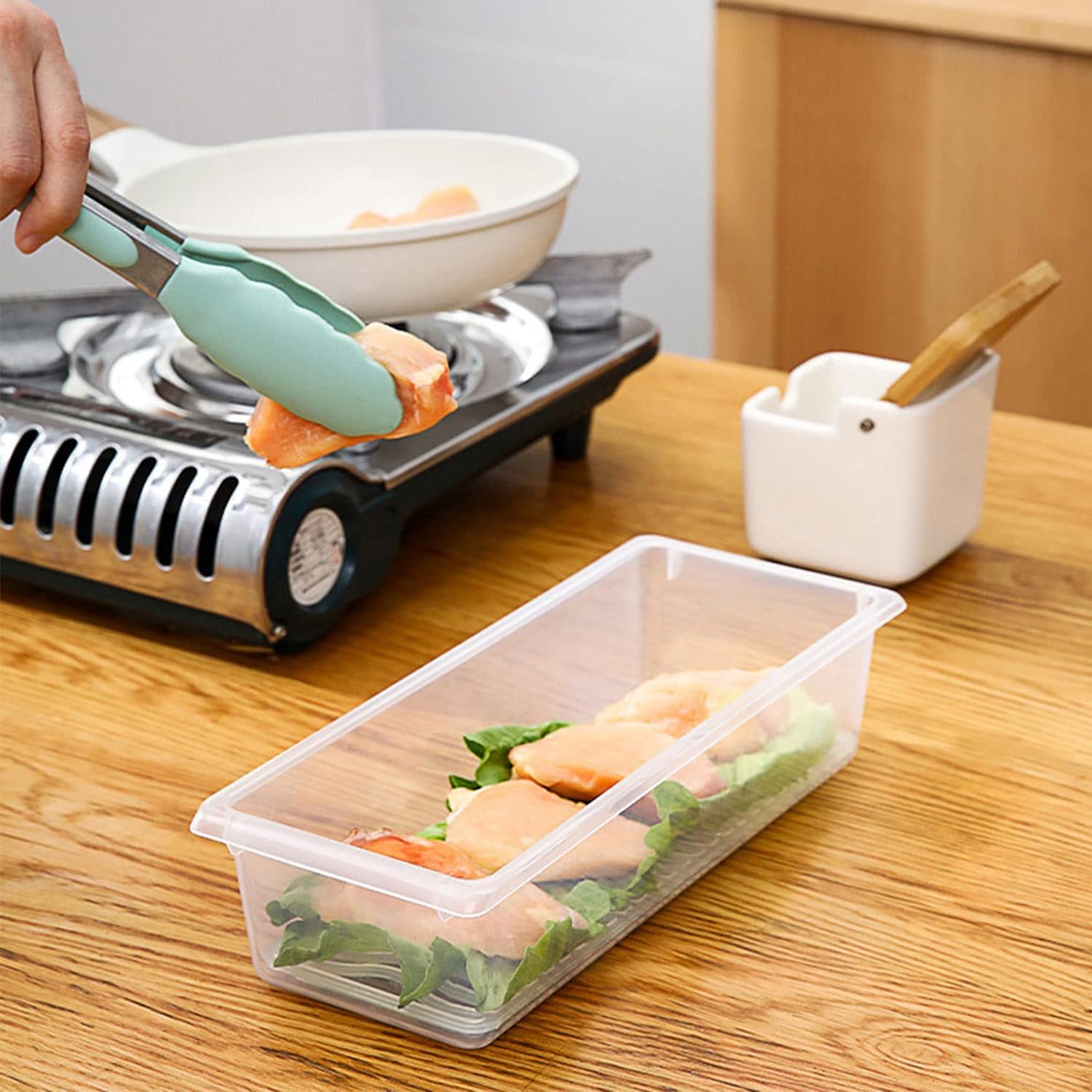 Food Storage Container with Removable Drain Plate and Lid, 1500 ml (Pack of 1 Pc) - Springkart 