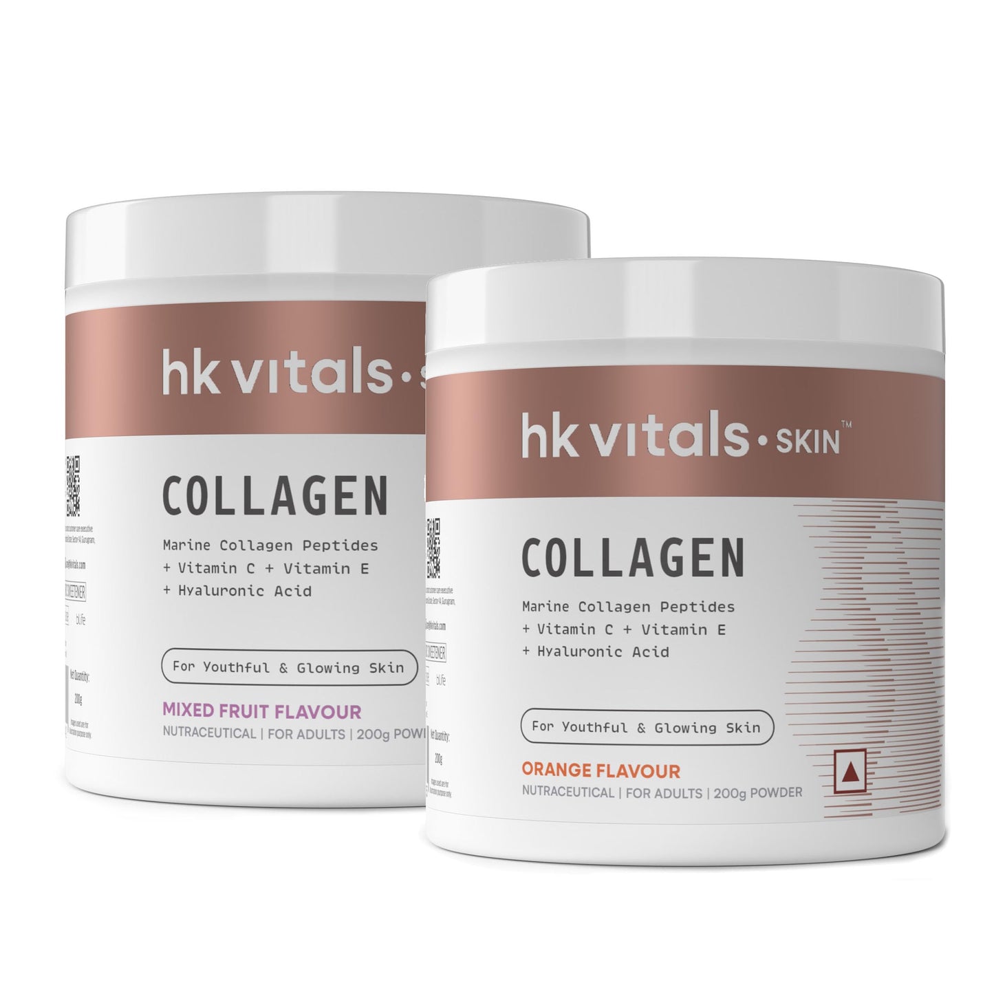 HealthKart hk vitals Skin Radiance Marine Collagen Supplement (Mango,200g) (Pack of 2)|With Biotin,Vitamin C & E for Healthy Skin & Hair,powder,2 count,25 Servings - Springkart 