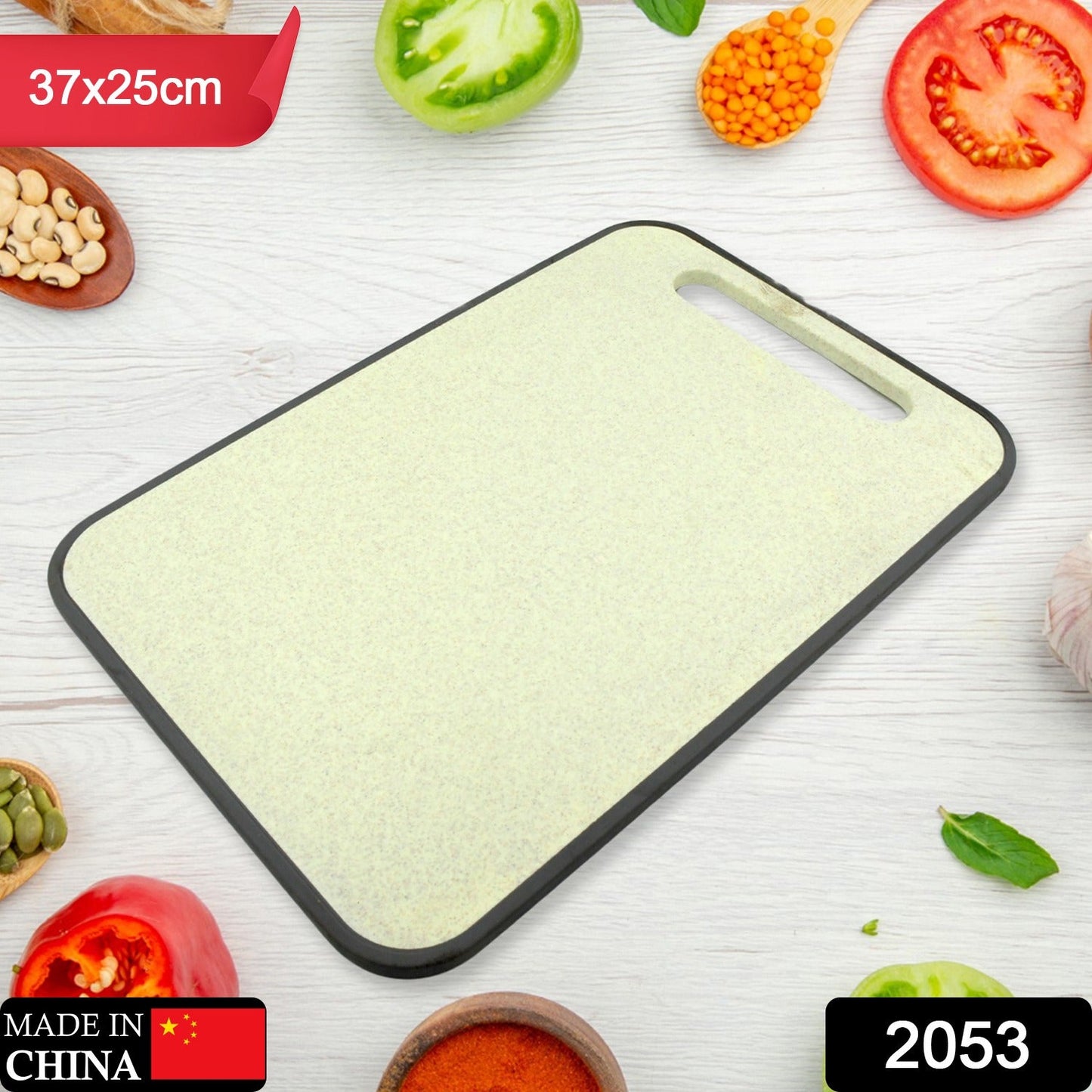 Plastic Chopping Board (Large): 37x25cm, Multipurpose Cutting Board - Springkart 