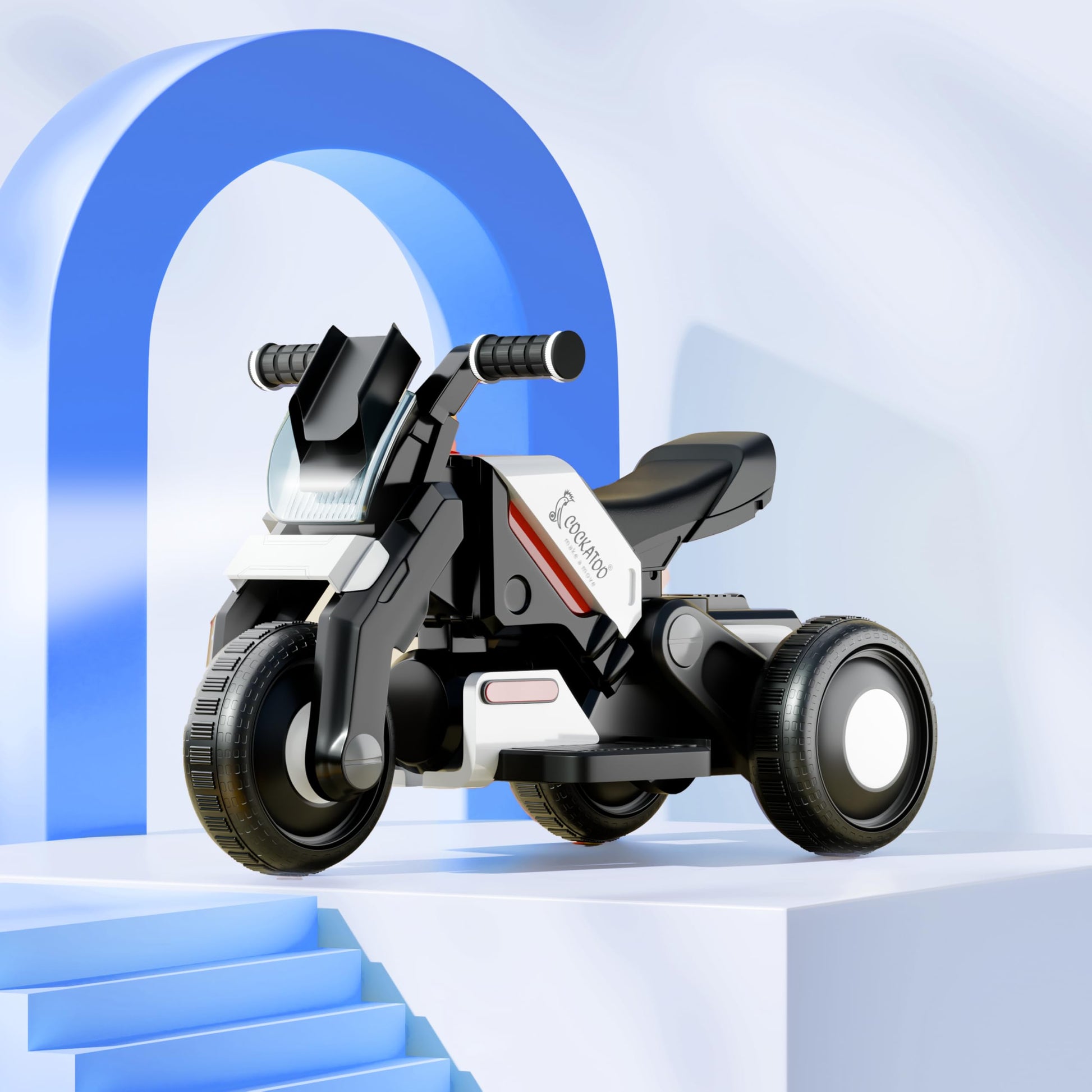 Cockatoo 5ECruise Rechargable Electric Kids Bike with Music&LED, Kids Scooter Bike for 1-5 Years Boys&Girls Powered by 6V Battery & Motor for 4.5-6Hr Ride with Foot Accelerator(Harrlay,Green)