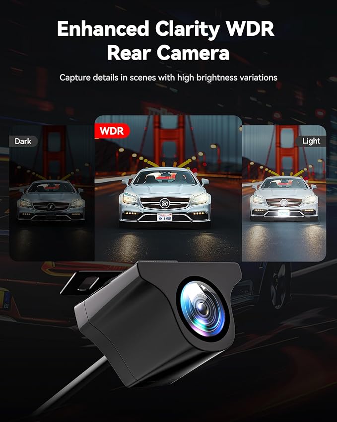 REDTIGER F7N Elite 4K HDR Dual Dash Cam Front & Rear, Sony STARVIS 2 Sensor, 5.8GHz WiFi APP, Built-in 128GB, 3.18" Touchscreen, Voice Control, GPS, 24H Parking Mode, WDR