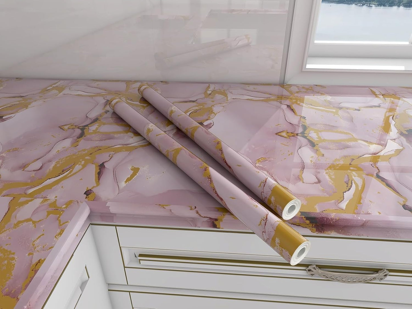 Beflix® Marble Peel and Stick Wallpaper for Home Decor, Waterproof Self-Adhesive Wall Stickers for Kitchen, Bathroom, Living Room – Wall Paper (60X200 CM) (Grey)