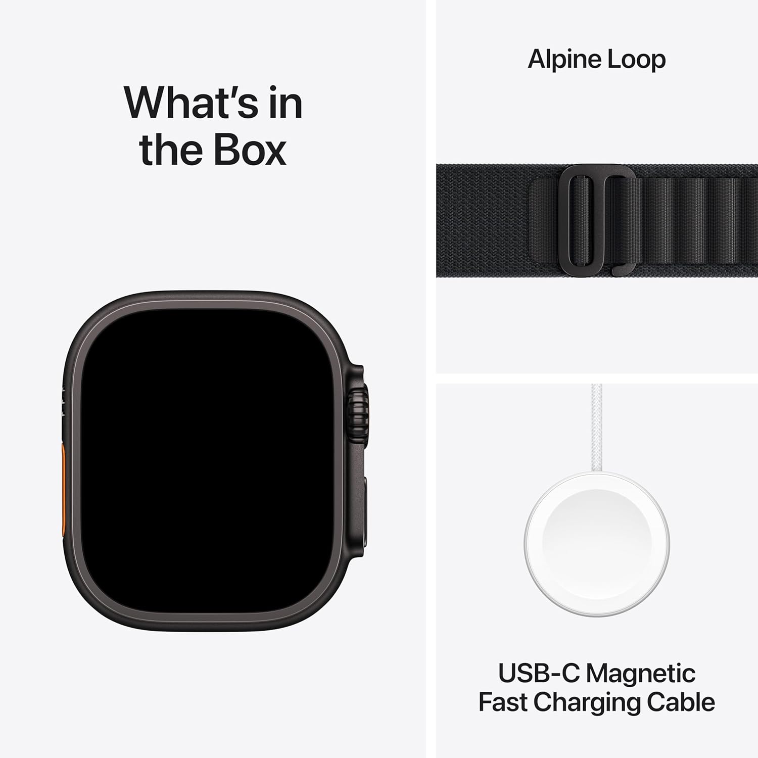 Apple Watch Ultra 3 GPS + Cellular 49mm Black Titanium Case with Black Alpine Loop - Medium