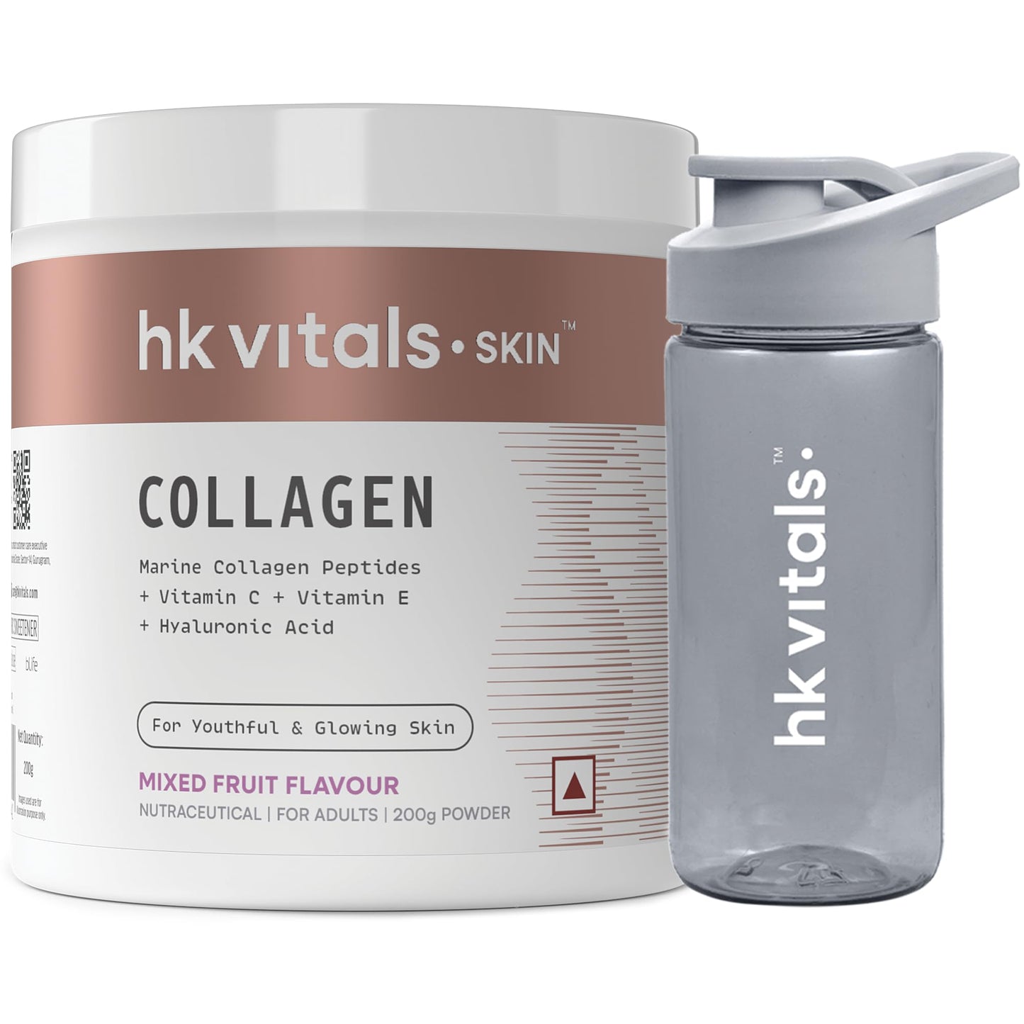 HealthKart hk vitals Skin Radiance Marine Collagen Supplement (Mango,200g) (Pack of 2)|With Biotin,Vitamin C & E for Healthy Skin & Hair,powder,2 count,25 Servings - Springkart 