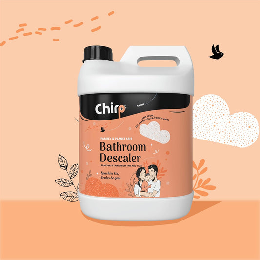 Chirp Bathroom Descaler Spray- Lime scale Remover for Bathroom (5 Lits), Hard water stain on Tiles, Taps, Shower, Faucet, Shiner and Limescale Remover