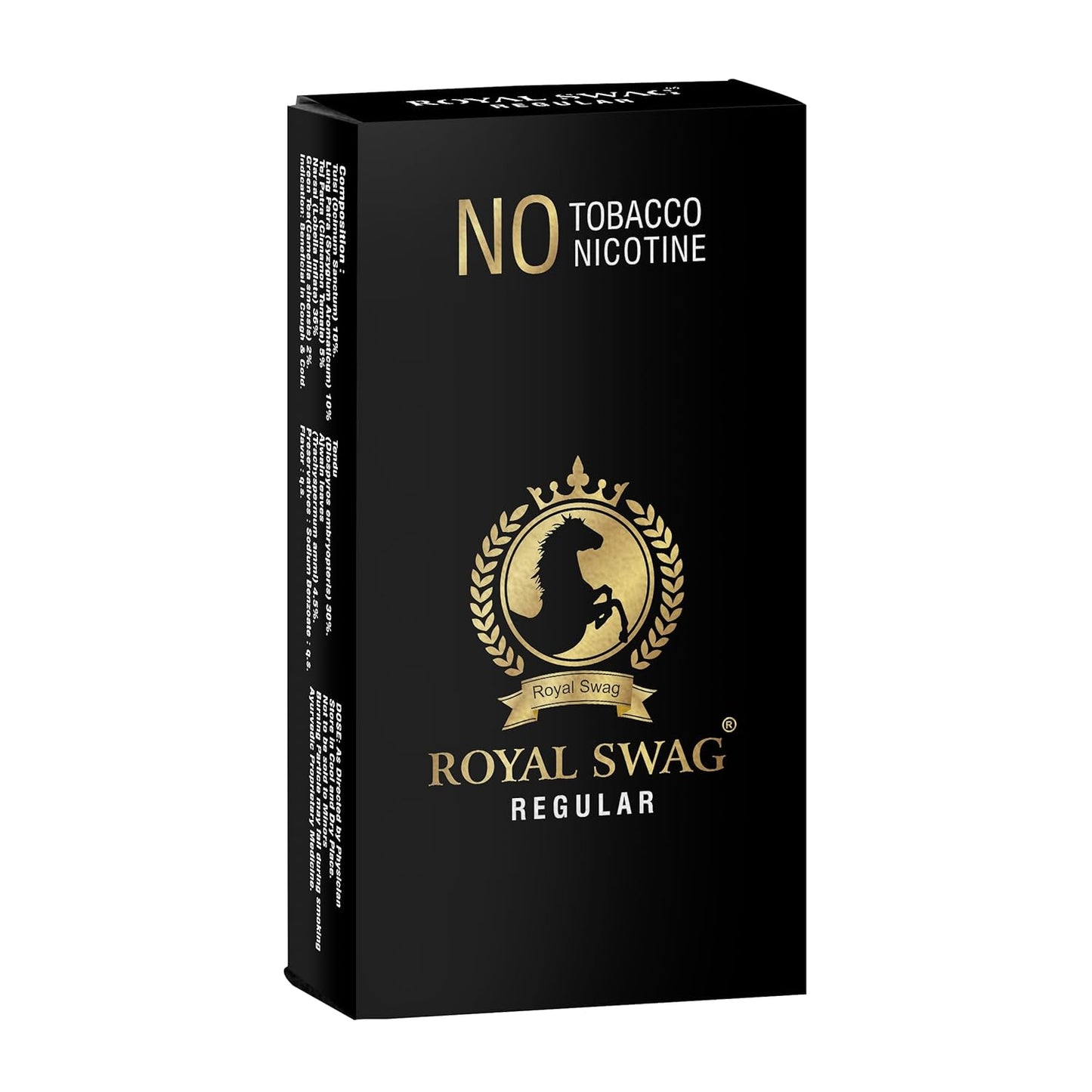 Royal Swag Ayurvedic Herbal Cigarette 100% Tobacco-Free and 100% Nicotine-Free 10 Sticks - | Smoking Cessation