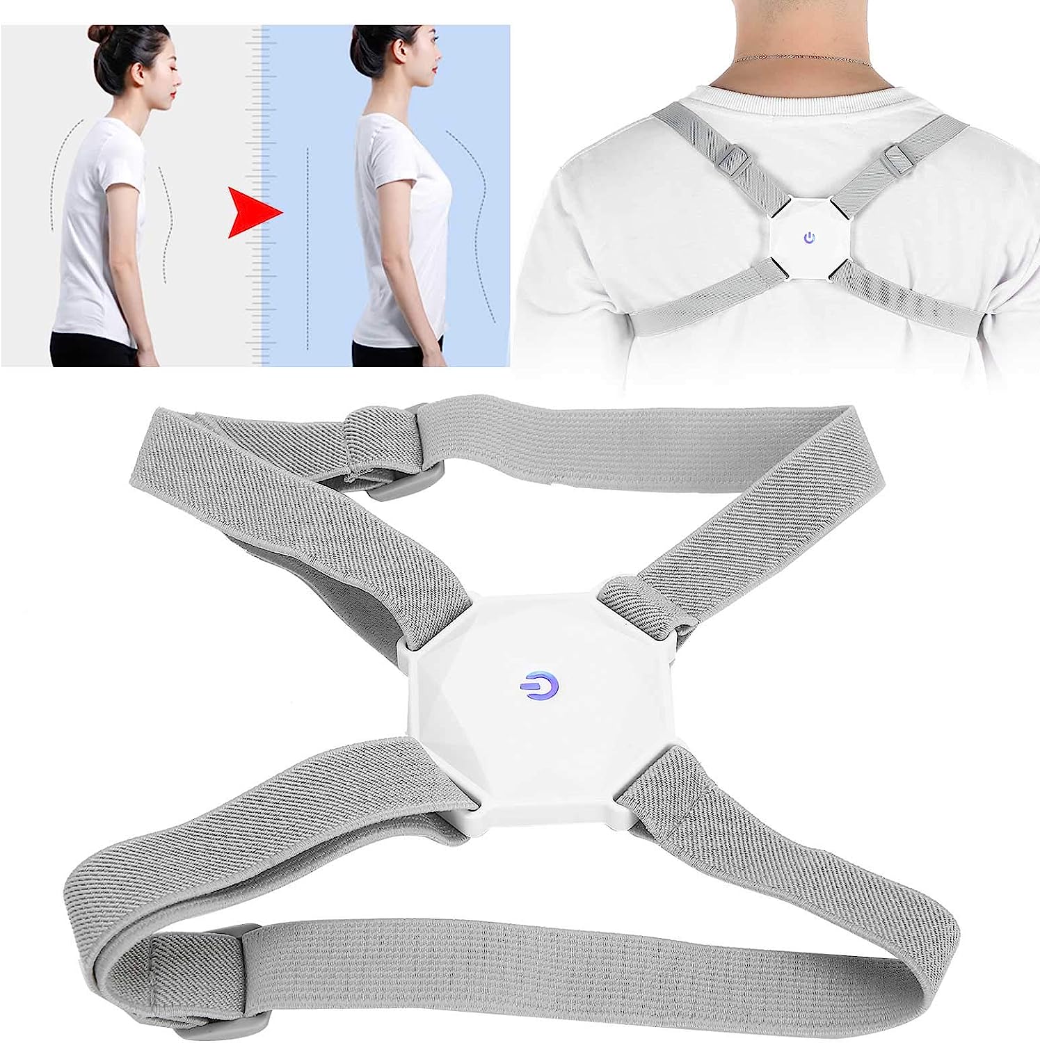Smart Back Posture Corrector (Vibration Reminder): Improves Posture, Shoulder Support (Unisex) - Springkart 