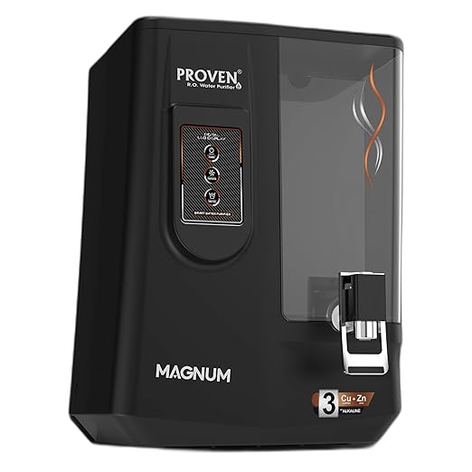 Proven Magnum RO Water Purifier for Home | RO+UV+UF+Copper+Zinc+Alkaline | TDS Adjuster | Borewell Water | LED Indicator | 8L Tank | ISI Certified | 1-Year Warranty | Wall Mount | Made in India