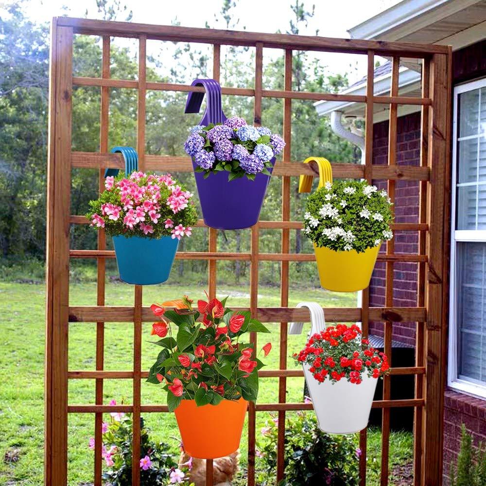 Plastic Hanging Planter Pot, Multicolour, - Springkart 