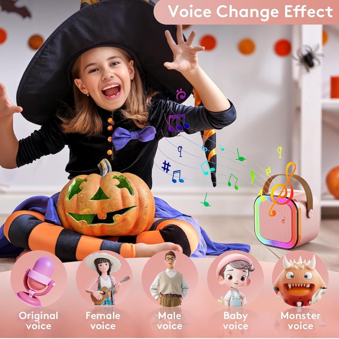 Kidara™ 2025 New Karaoke Machine for Kids with 2 Two Wireless Mics 4-12 Years Toys Gifts for Girls Boys Ages 4, 5, 6, 7, 8, 9, 10, 12 +Year Birthday Double Mic (Multicolor) - Springkart 