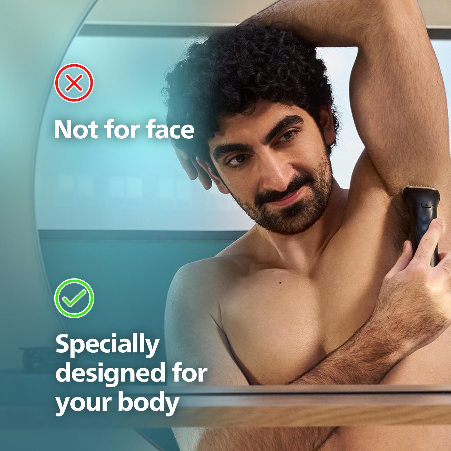 Philips Body & Balls Trimmer for Men Private Parts | Back Attachment | Clinically Tested on Sensitive Skin | Skin Safe Intimate Grooming | 100% Showerproof | 100min runtime | 5yrs* Warranty | BG5475